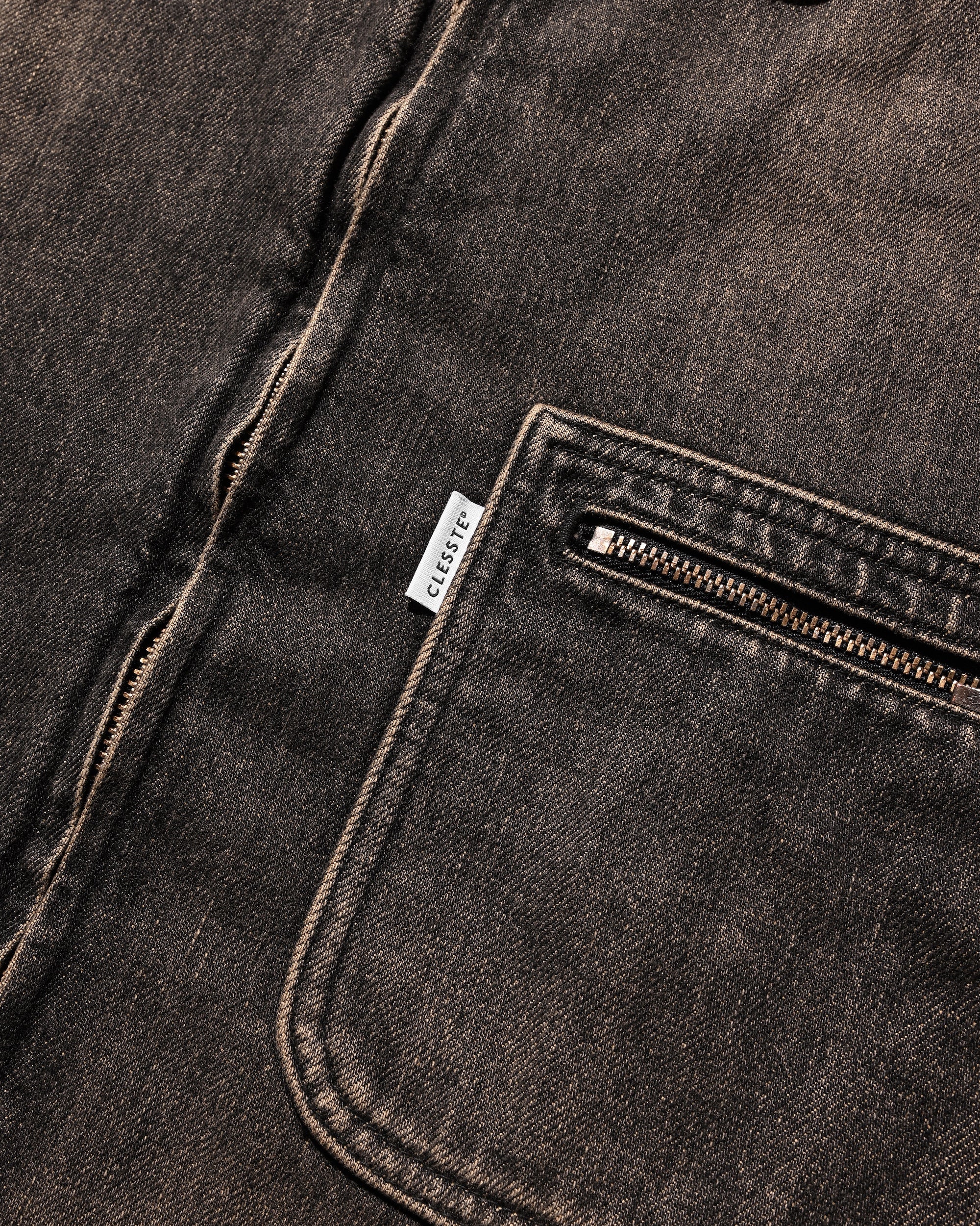 【IN STOCK】VINTAGE DYED SELVEDGE DENIM URBAN JACKET (VINTAGE BLACK)