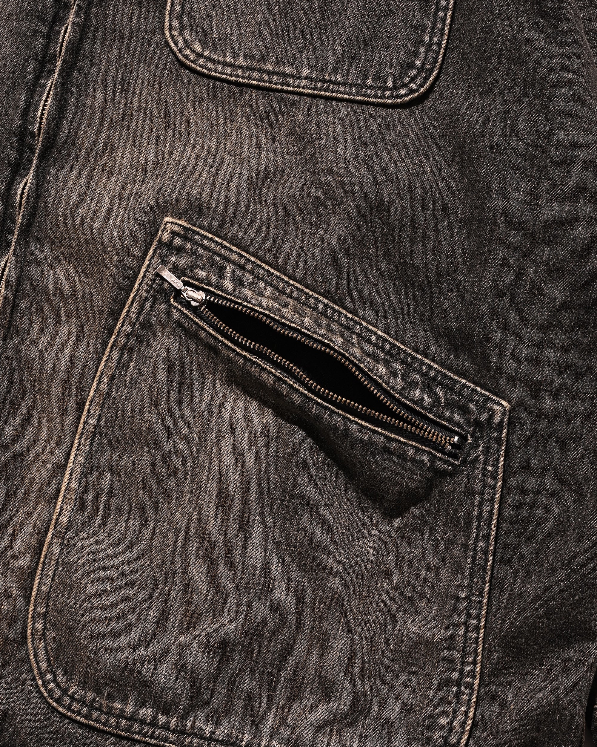【IN STOCK】VINTAGE DYED SELVEDGE DENIM URBAN JACKET (VINTAGE BLACK)