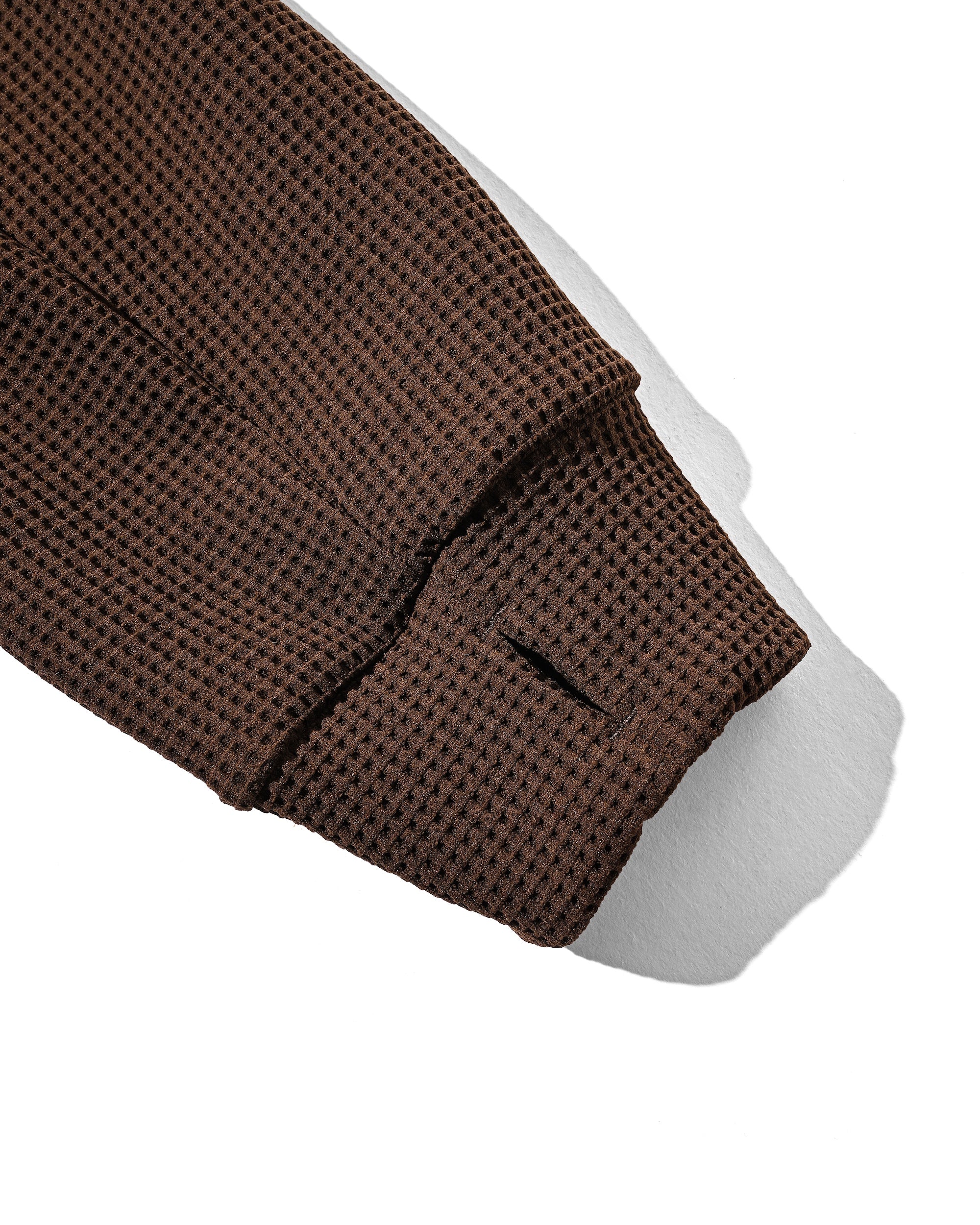 CITY LIGHT THERMAL HALF ZIP HOODIE (BROWN×BLACK)