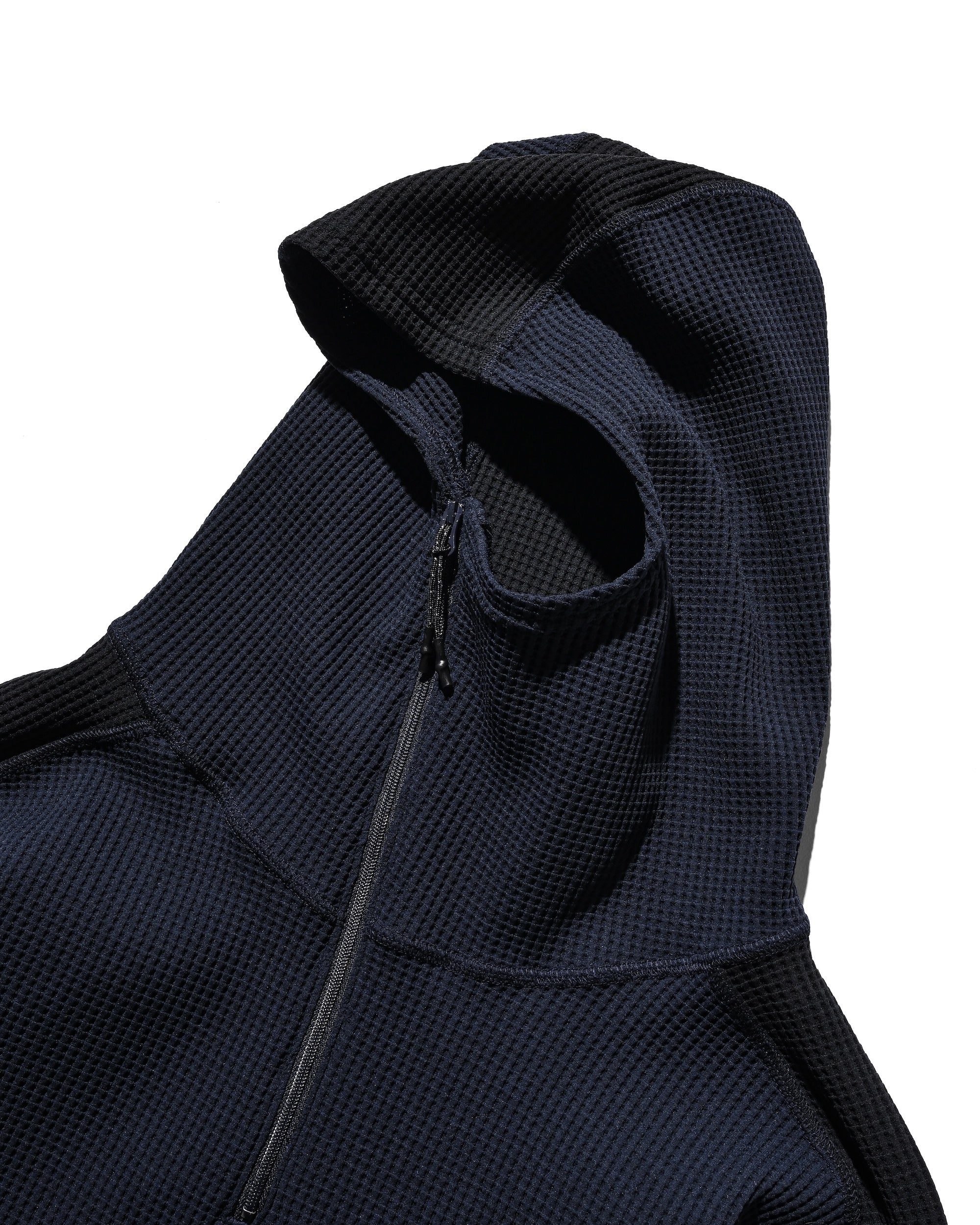 CITY LIGHT THERMAL HALF ZIP HOODIE (NAVY×BLACK)
