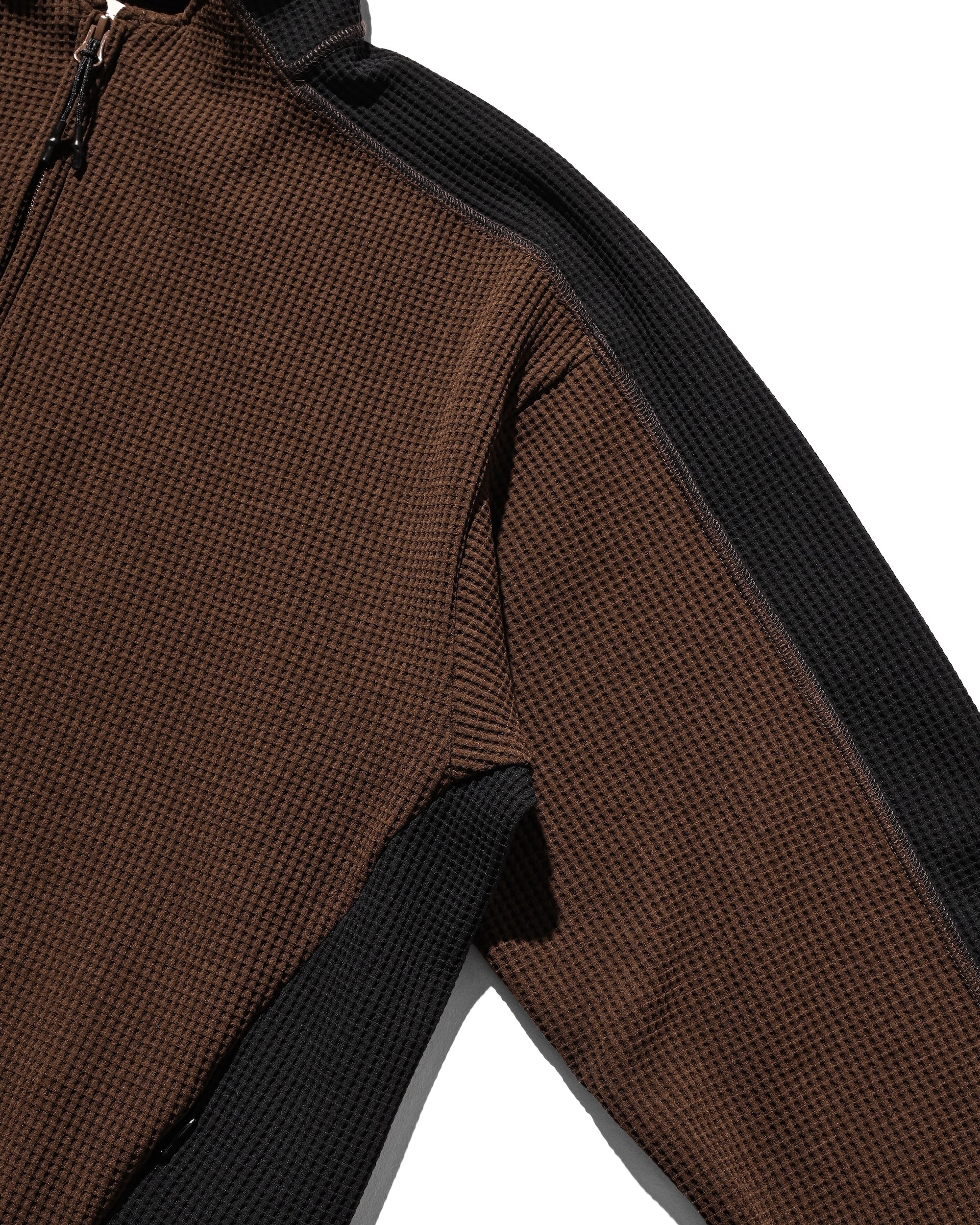 CITY LIGHT THERMAL ZIP UP (BROWN×BLACK)