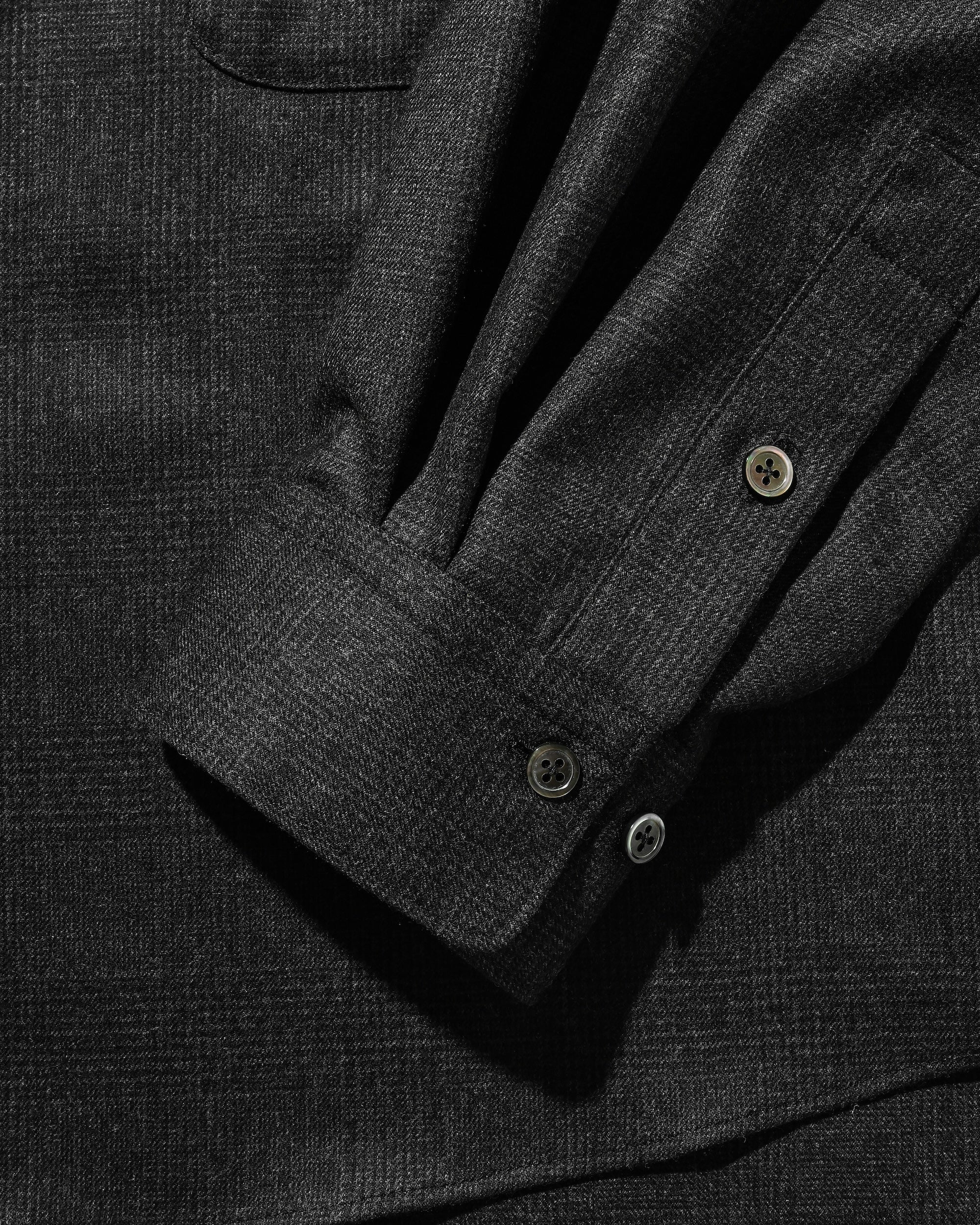 【11.12 WED 20:00- IN STOCK】LIGHT FLANNEL CROPPED LENGTH EVERYDAY L/S SHIRT (GLEN CHECK(GRAY))