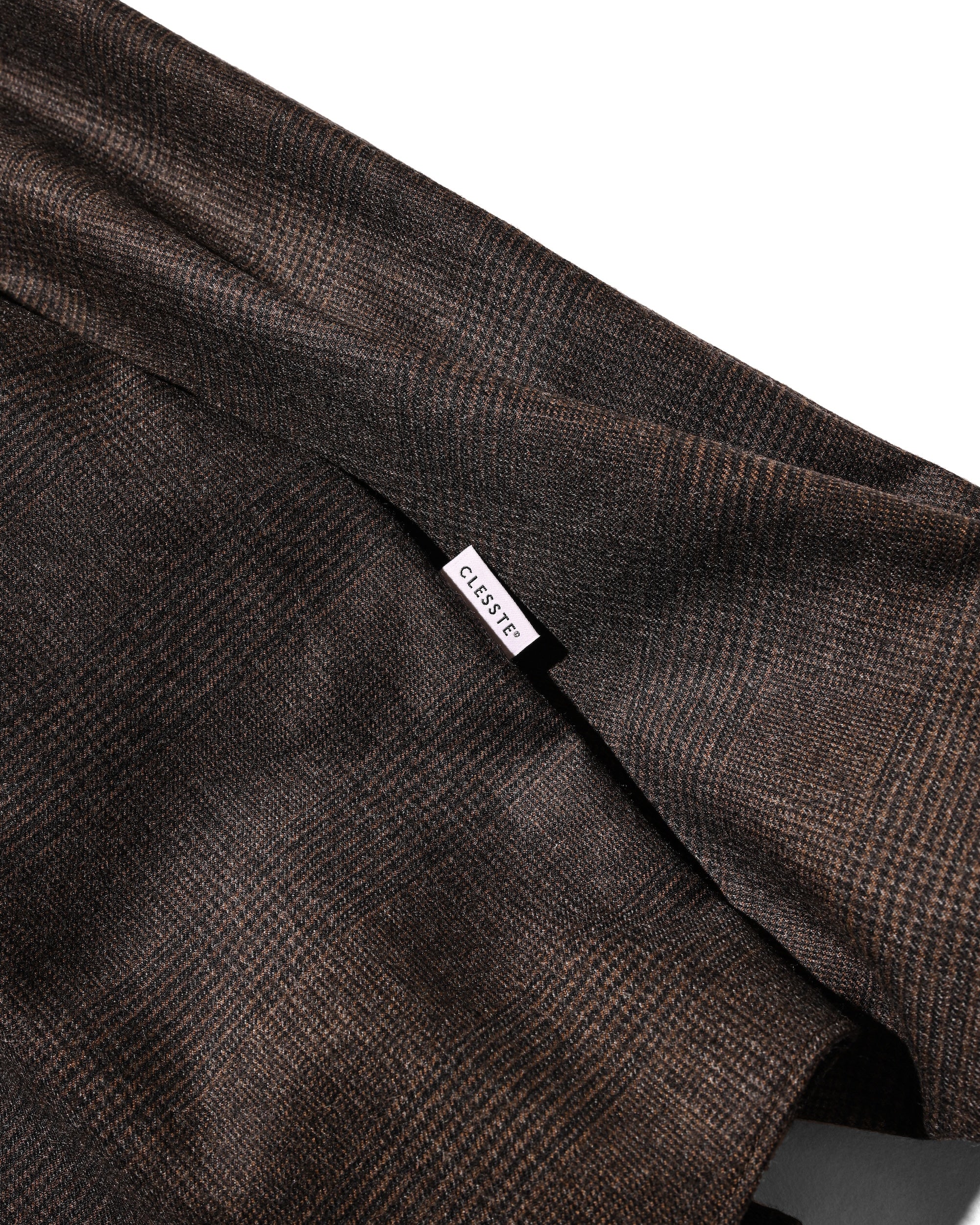 【11.12 WED 20:00- IN STOCK】LIGHT FLANNEL CROPPED LENGTH EVERYDAY L/S SHIRT (GLEN CHECK(BROWN))