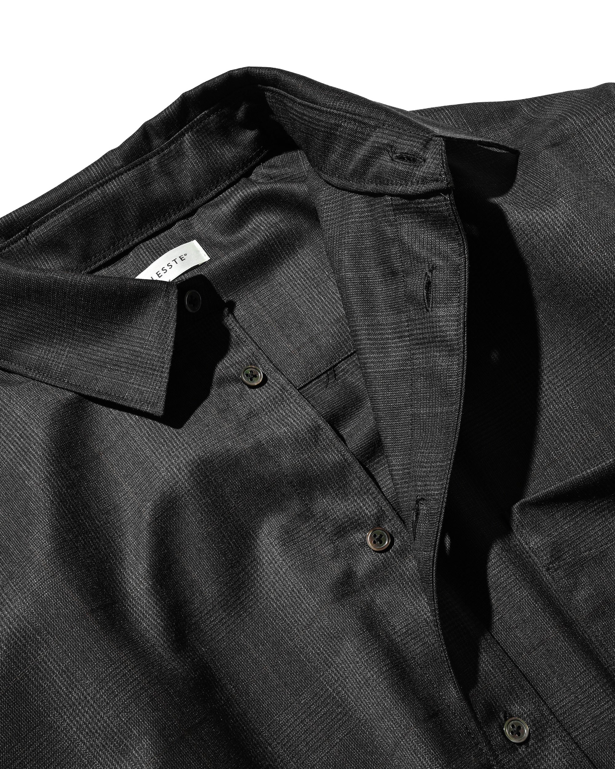 【1.28 WED 20:00- IN STOCK】LIGHT WOOL CROPPED LENGTH EVERYDAY L/S SHIRT (GLEN CHECK(GRAY))