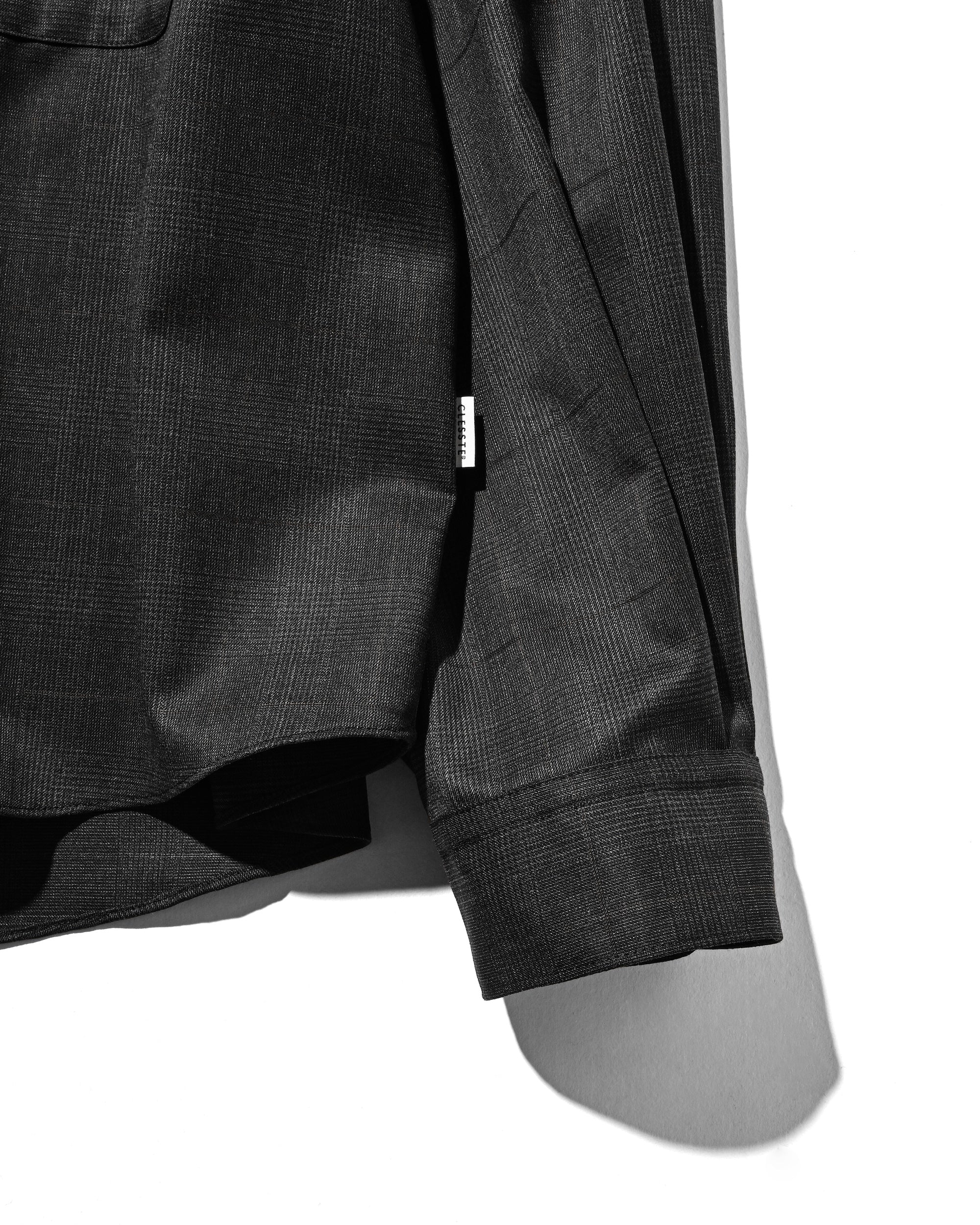 【1.28 WED 20:00- IN STOCK】LIGHT WOOL CROPPED LENGTH EVERYDAY L/S SHIRT (GLEN CHECK(GRAY))