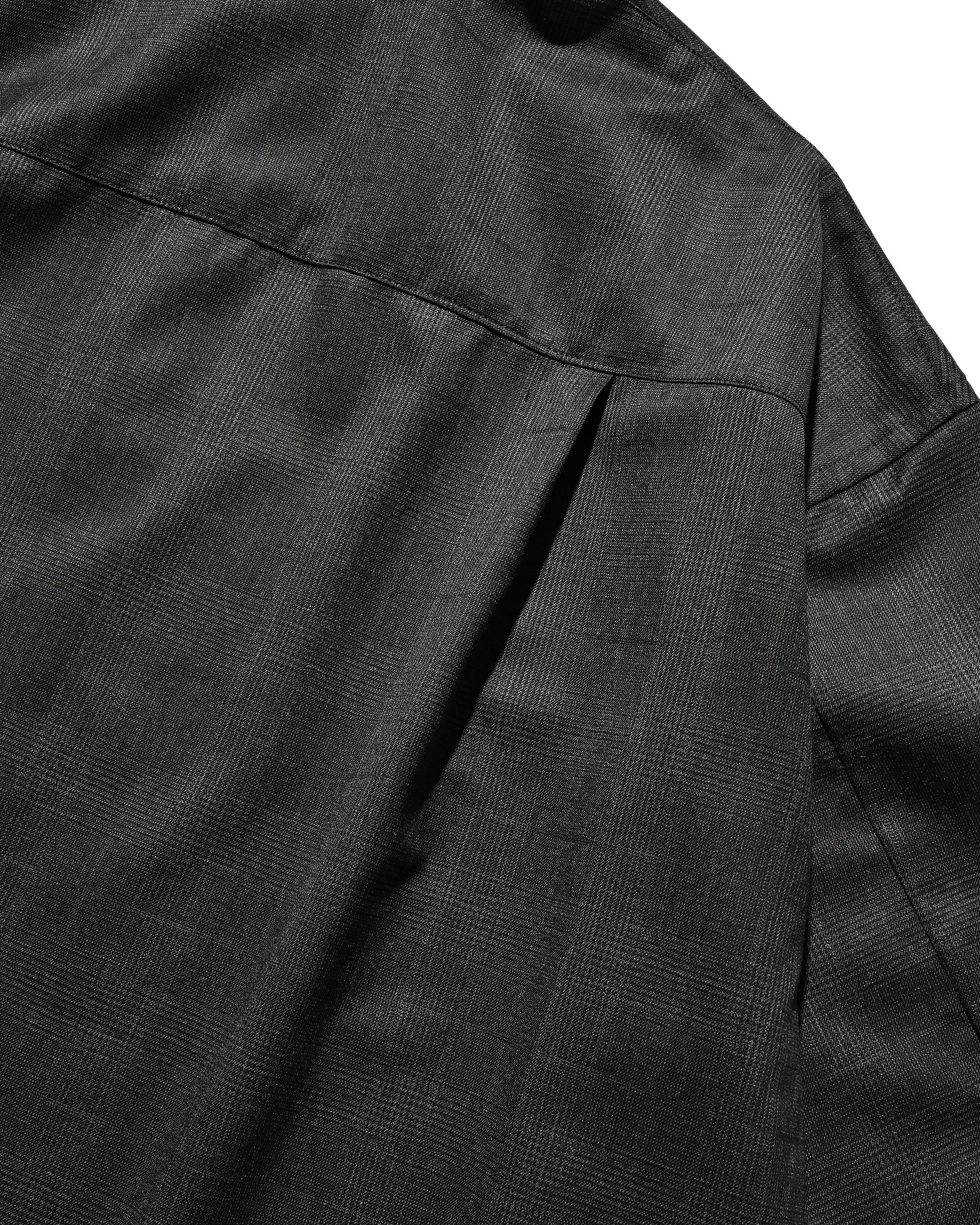 【1.28 WED 20:00- IN STOCK】LIGHT WOOL CROPPED LENGTH EVERYDAY L/S SHIRT (GLEN CHECK(GRAY))