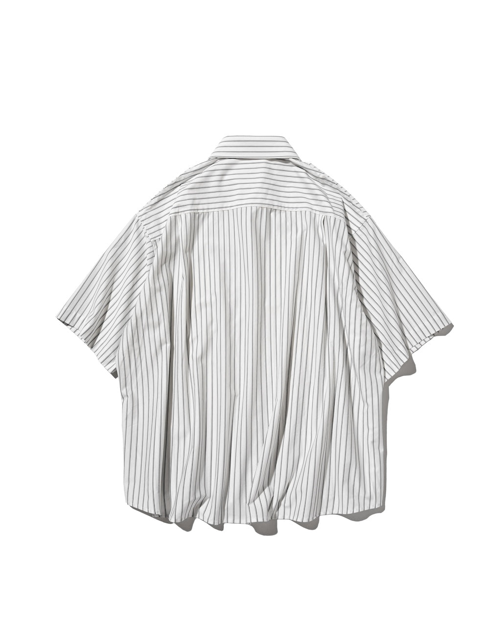 【8.5 WED 20:00- IN STOCK】THICK/THIN STRIPE 46G KNIT EVERYDAY S/S SHIRT (WHITE STRIPE)