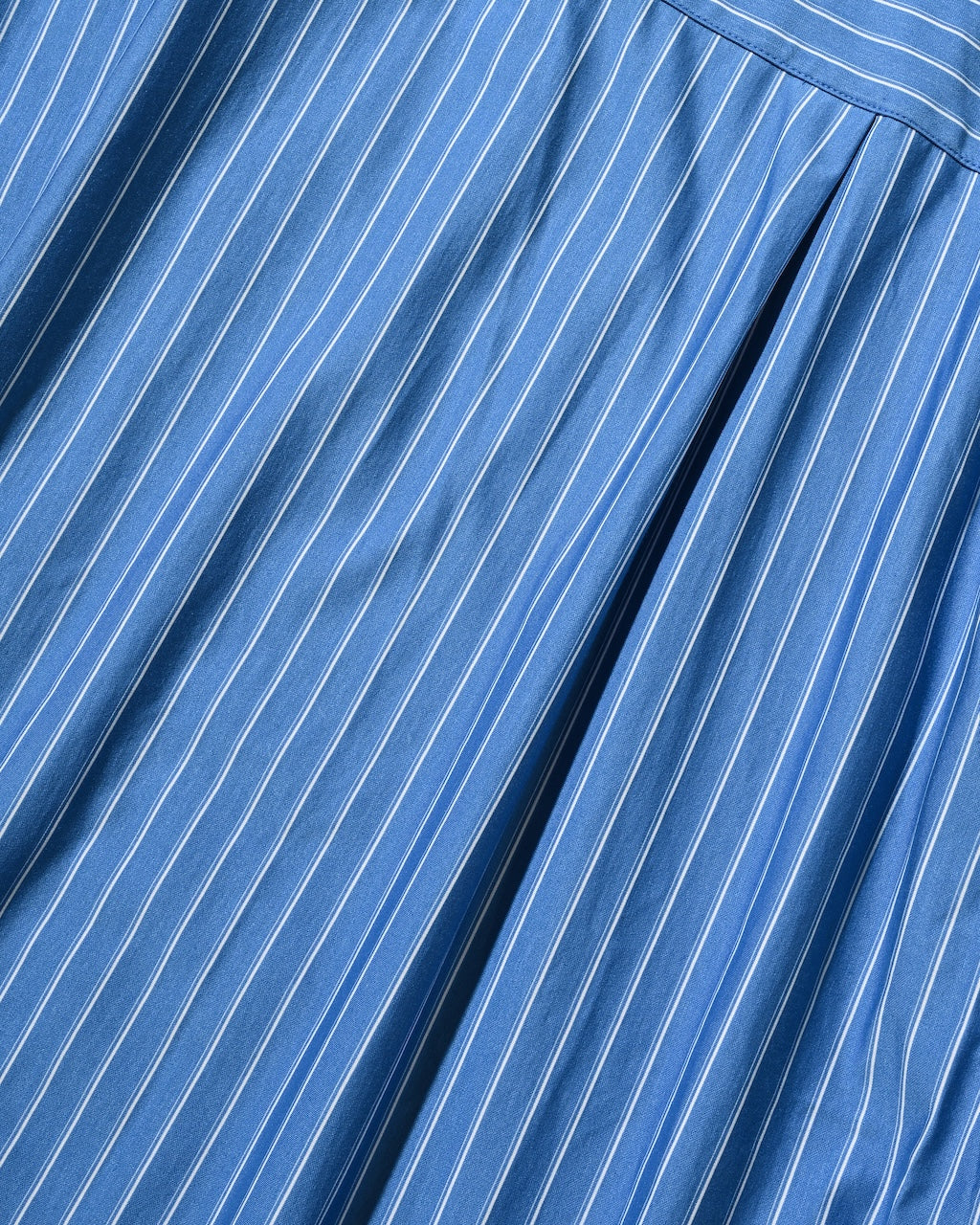 【8.5 WED 20:00- IN STOCK】THICK/THIN STRIPE 46G KNIT EVERYDAY S/S SHIRT (SAX BLUE STRIPE)