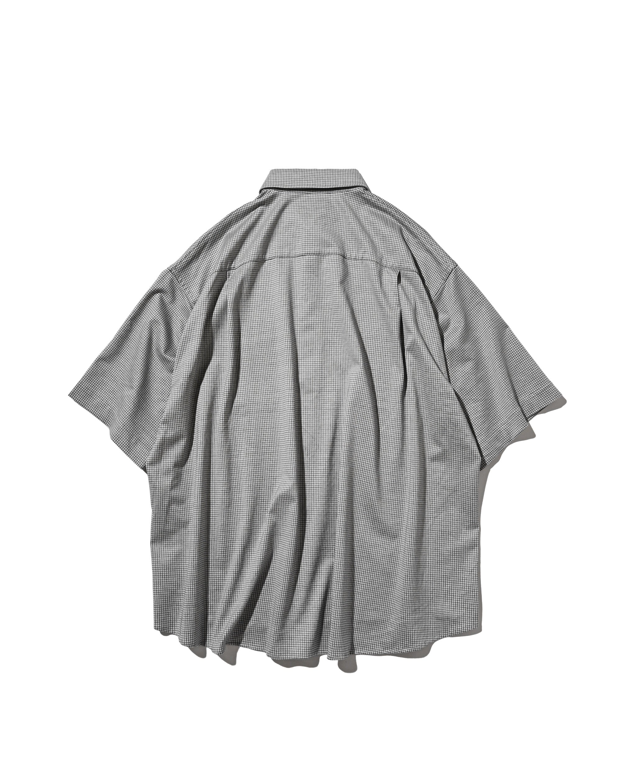 【6.17 WED 20:00- IN STOCK】MINI GRID CHECK 36G KNIT EVERYDAY S/S SHIRT (WHITE×BLACK)