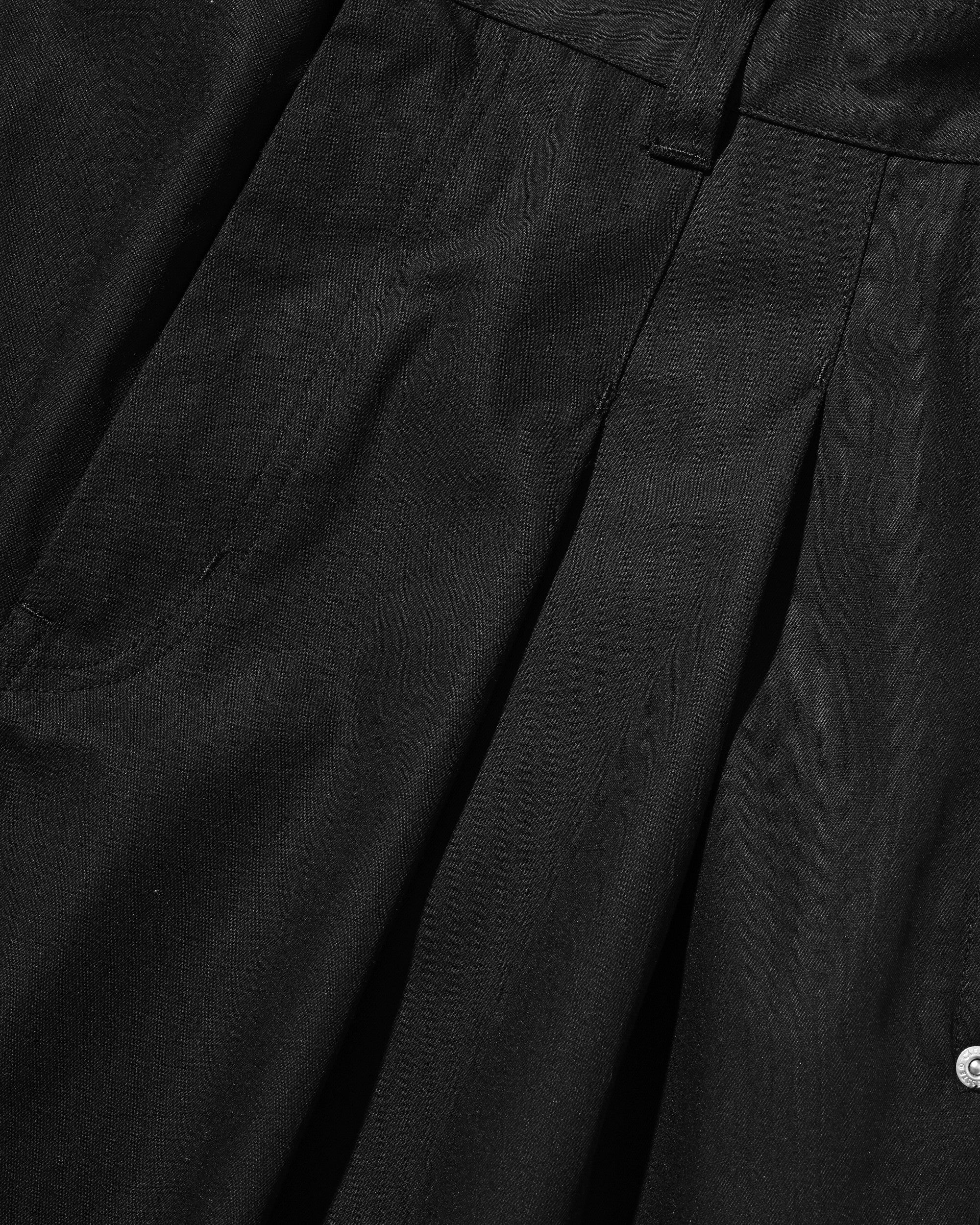 【8.5 WED 20:00- IN STOCK】T/C GABARDINE CITY WIDE STRAIGHT PANTS (BLACK)