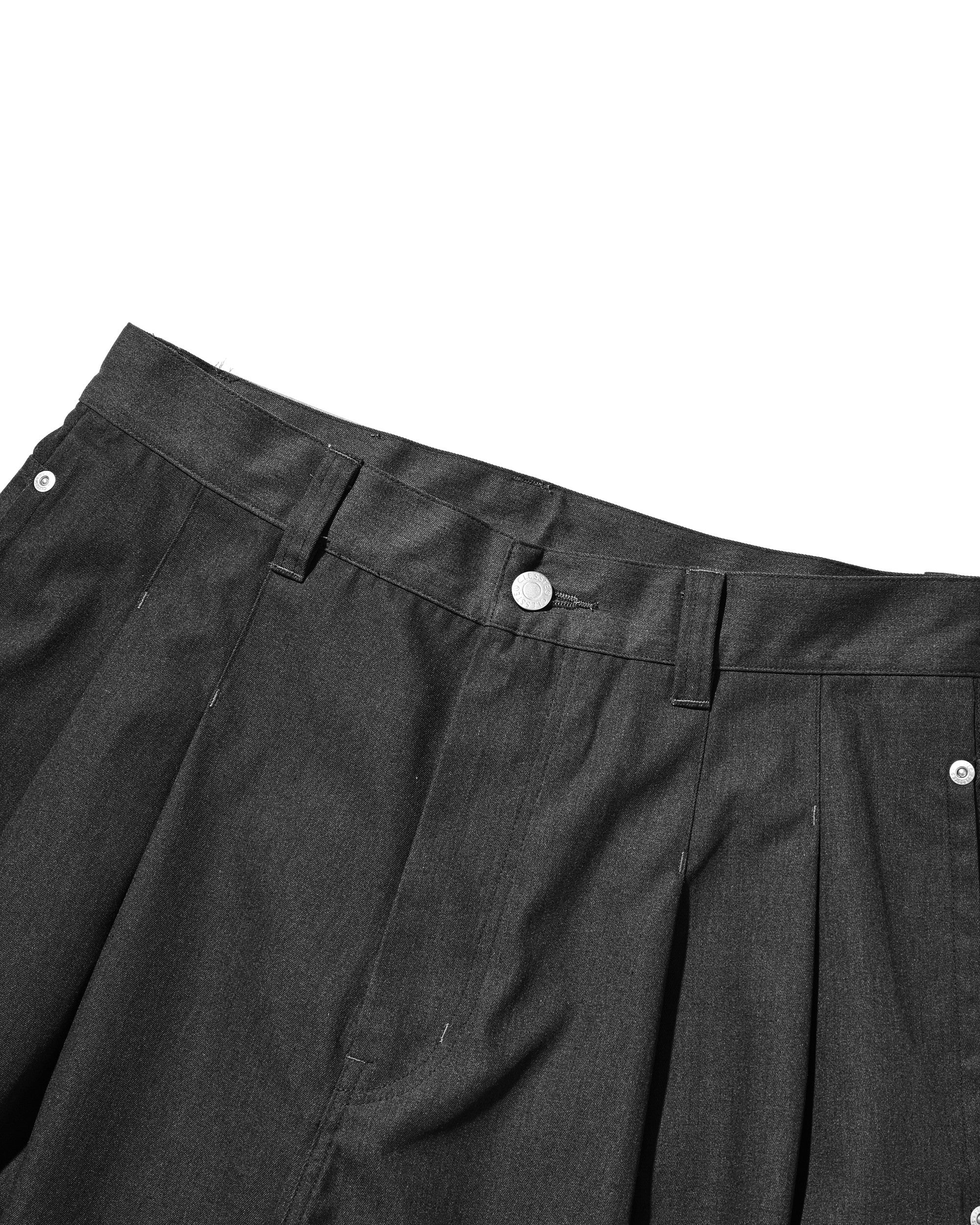 【8.5 WED 20:00- IN STOCK】T/C GABARDINE CITY WIDE STRAIGHT PANTS (CHARCOAL)
