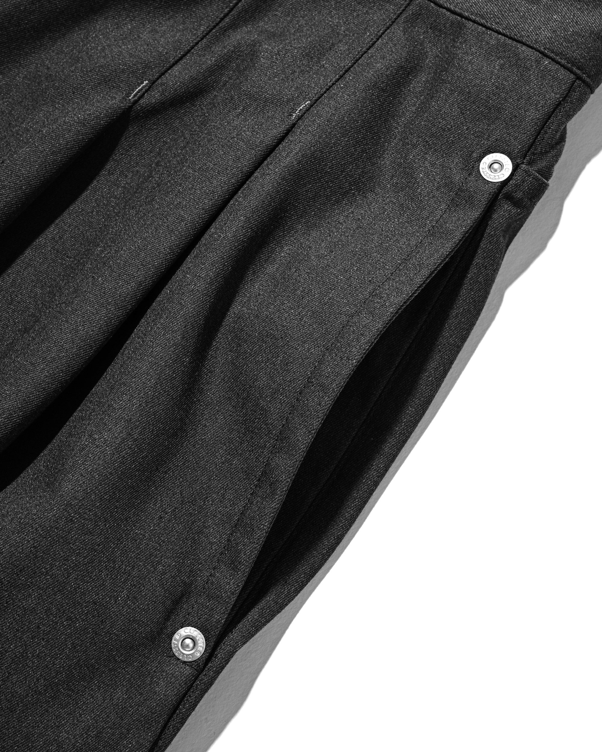 【8.5 WED 20:00- IN STOCK】T/C GABARDINE CITY WIDE STRAIGHT PANTS (CHARCOAL)