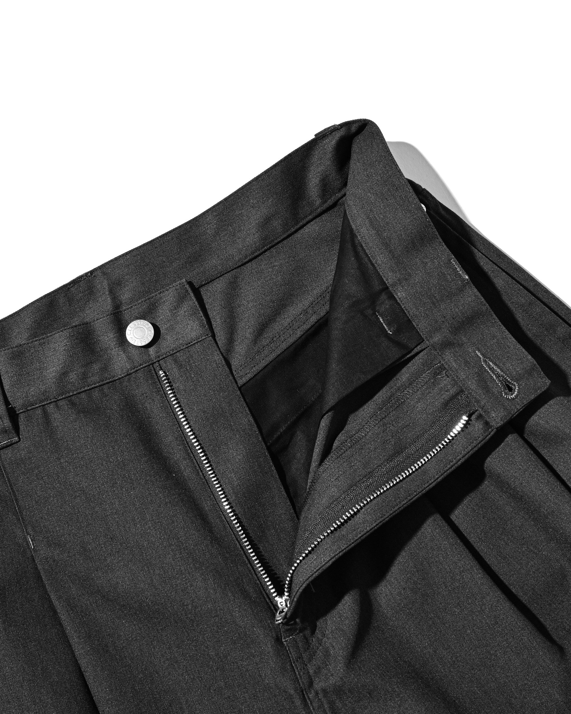 【8.5 WED 20:00- IN STOCK】T/C GABARDINE CITY WIDE STRAIGHT PANTS (CHARCOAL)