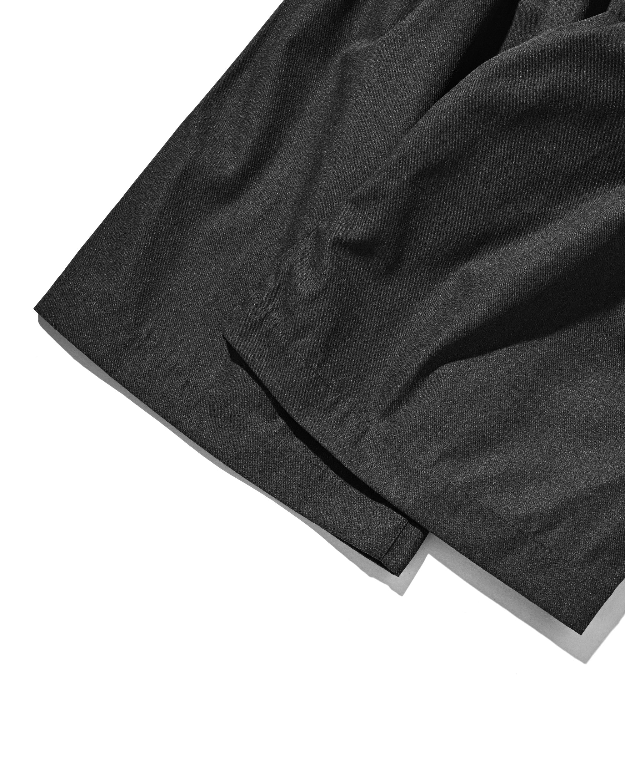 【6.6 SAT 20:00- IN STOCK】T/C GABARDINE CITY BAGGY HALF PANTS (CHARCOAL)