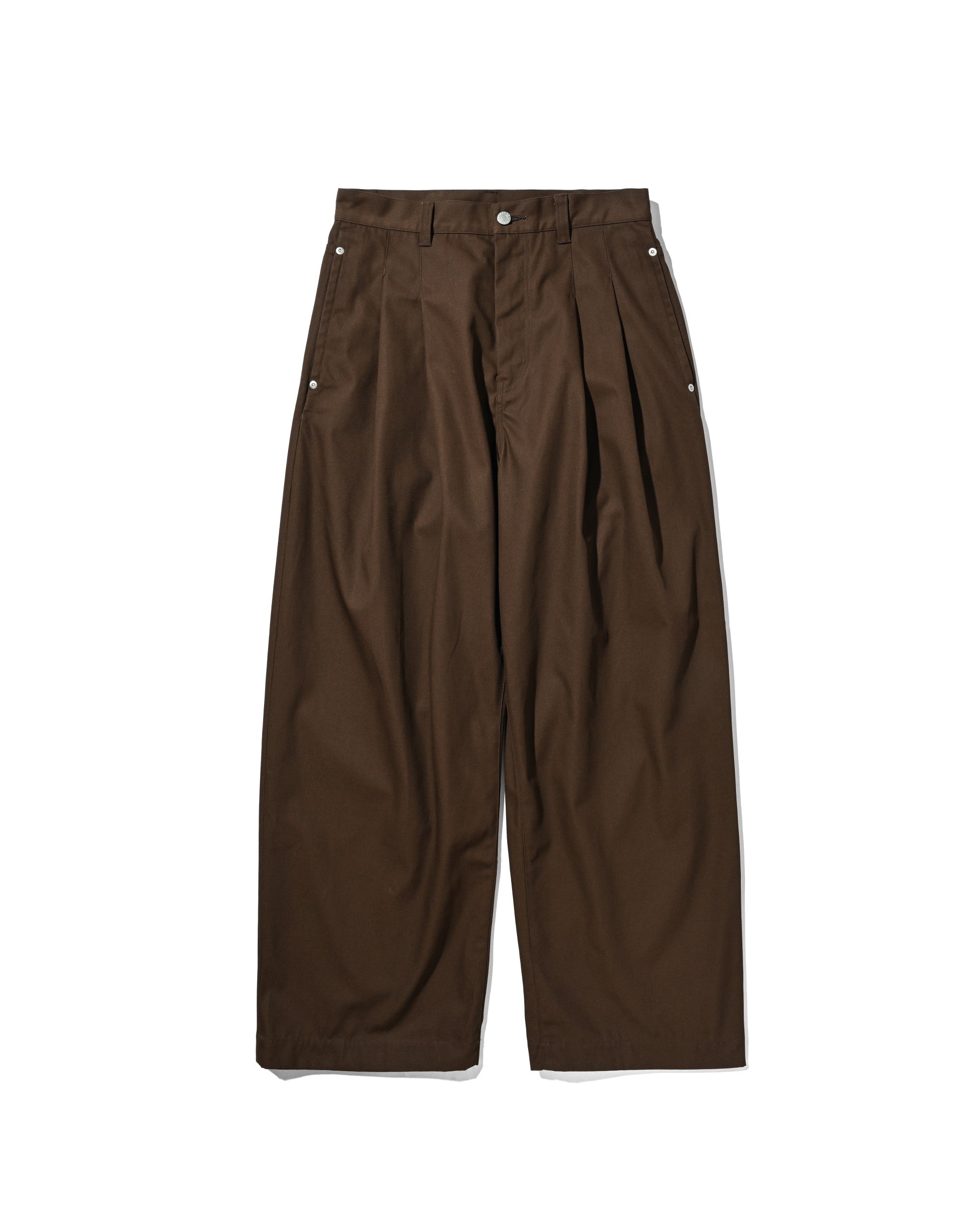 【8.5 WED 20:00- IN STOCK】T/C CITY WIDE STRAIGHT PANTS (BROWN)