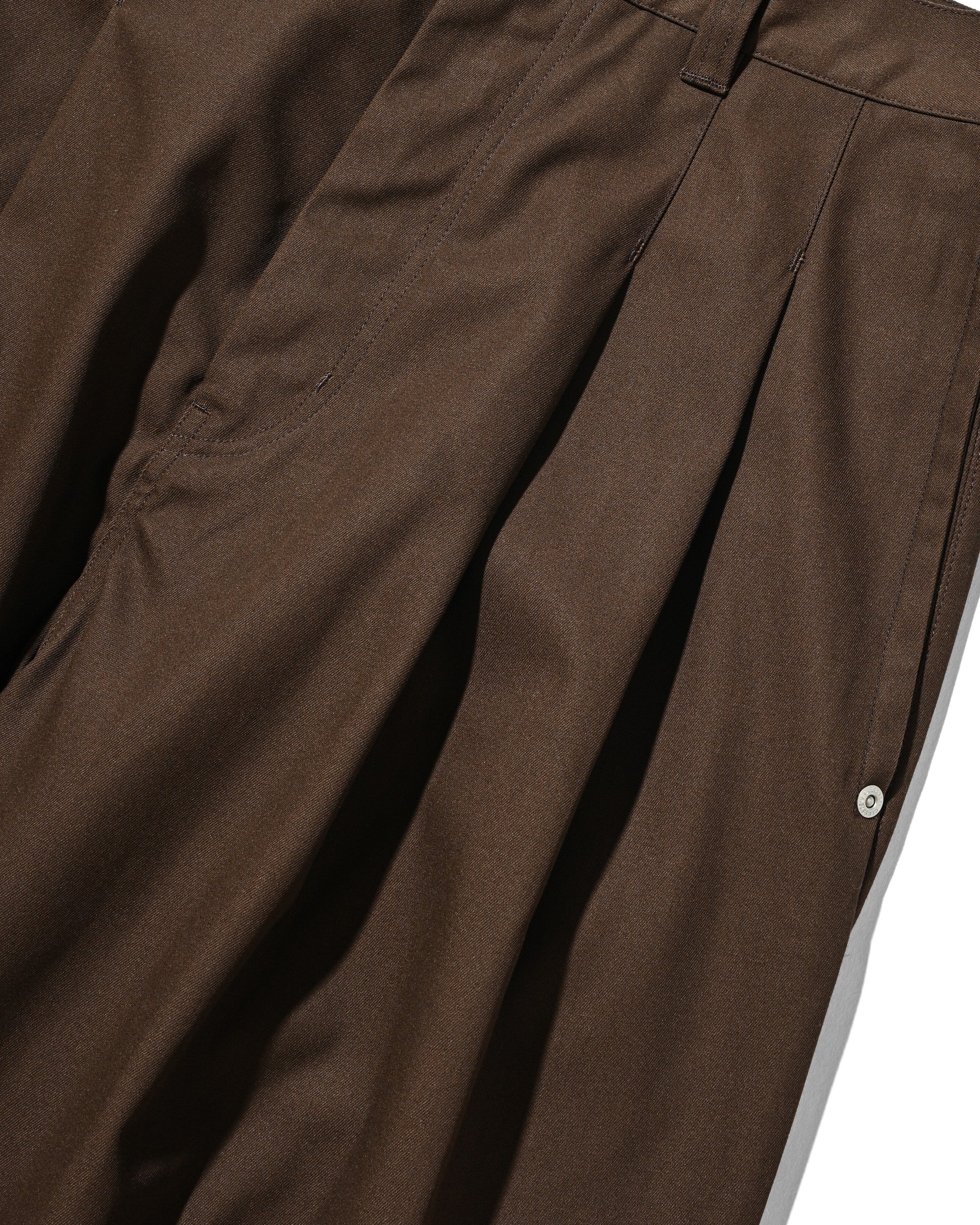 【8.5 WED 20:00- IN STOCK】T/C CITY WIDE STRAIGHT PANTS (BROWN)