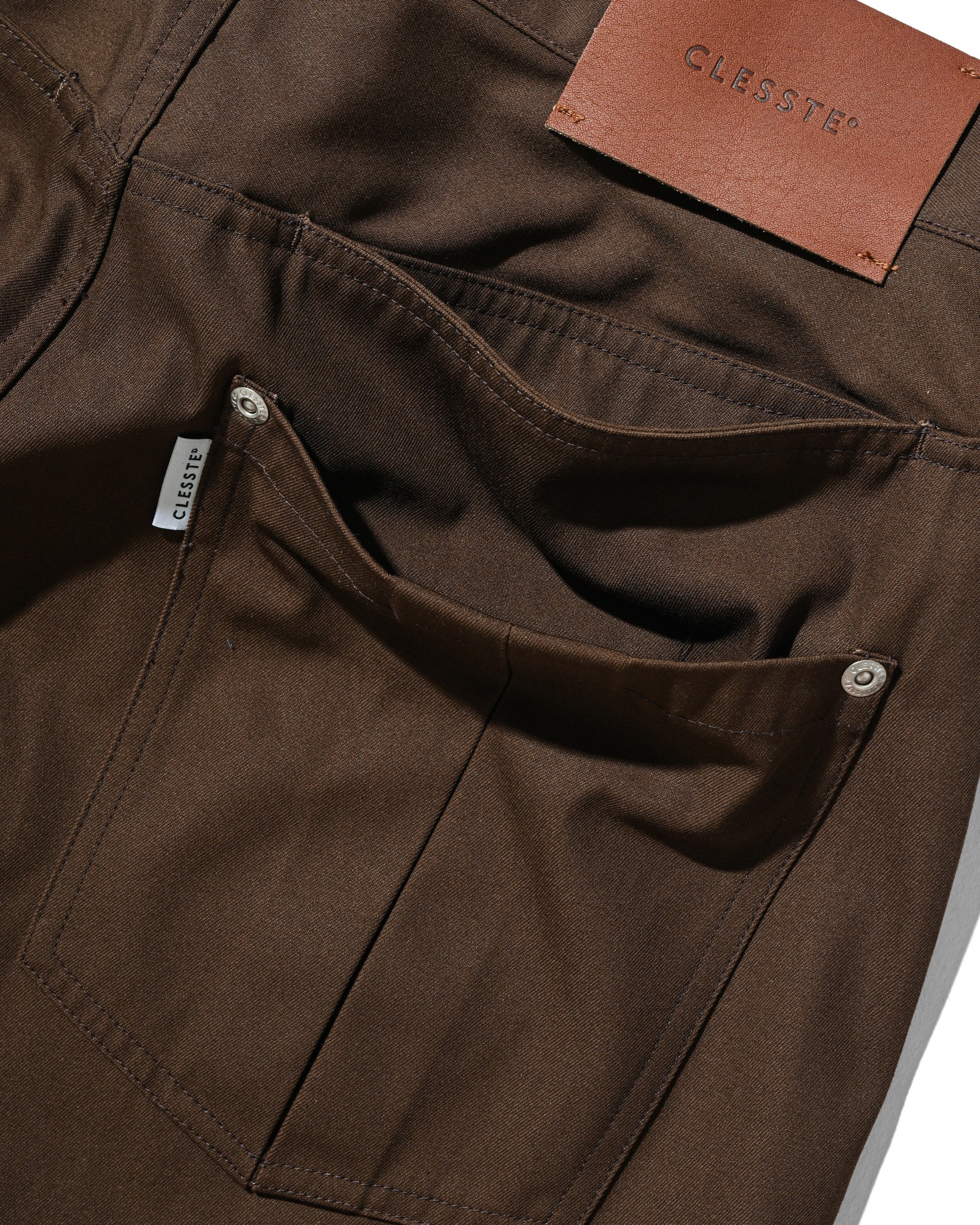 【8.5 WED 20:00- IN STOCK】T/C CITY WIDE STRAIGHT PANTS (BROWN)
