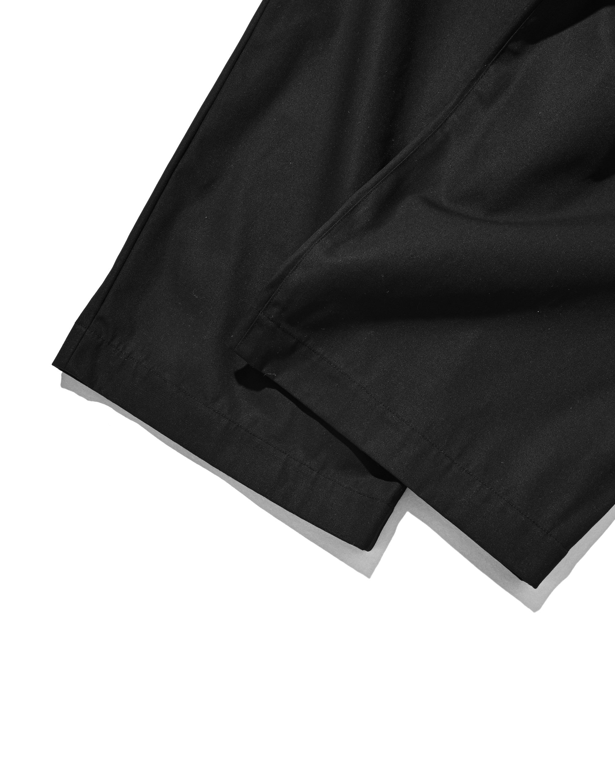 【8.5 WED 20:00- IN STOCK】T/C GABARDINE CITY WIDE STRAIGHT PANTS (BLACK)