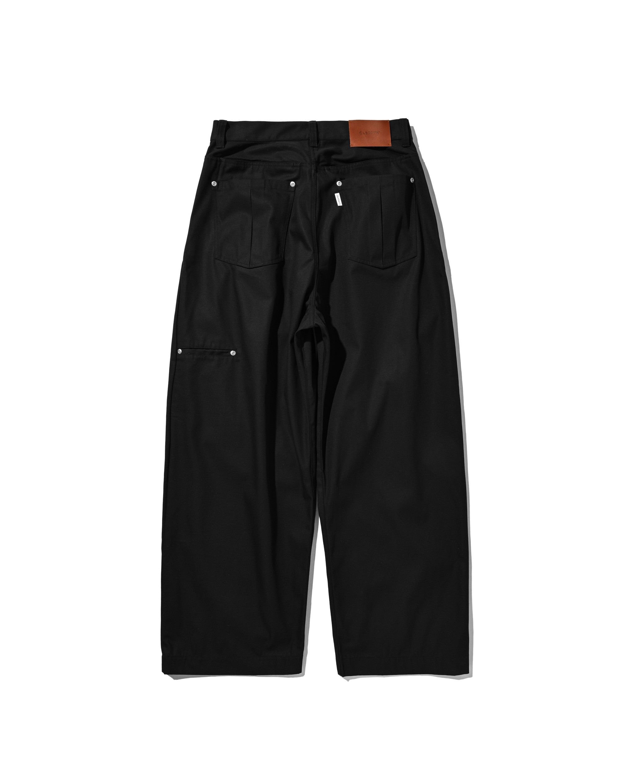 【8.5 WED 20:00- IN STOCK】T/C GABARDINE CITY WIDE STRAIGHT PANTS (BLACK)