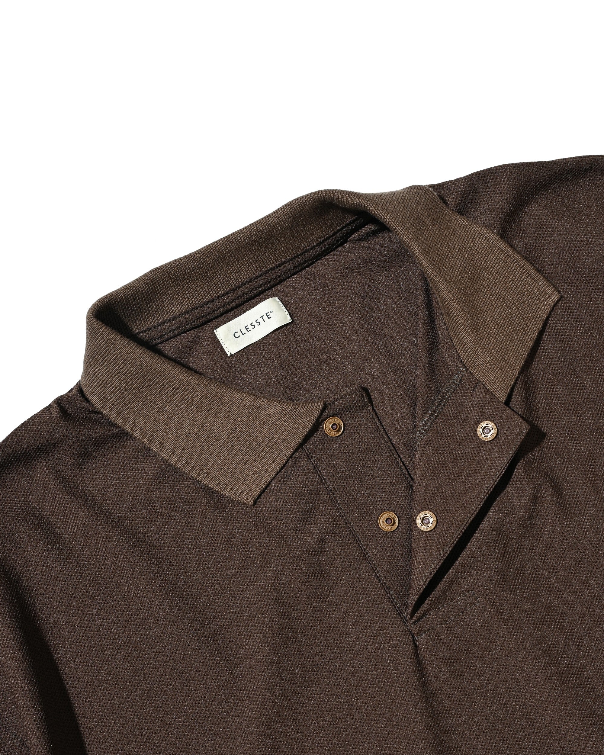 【6.24 WED 20:00- IN STOCK】TECH TEXTURED CITY S/S POLO (BROWN)