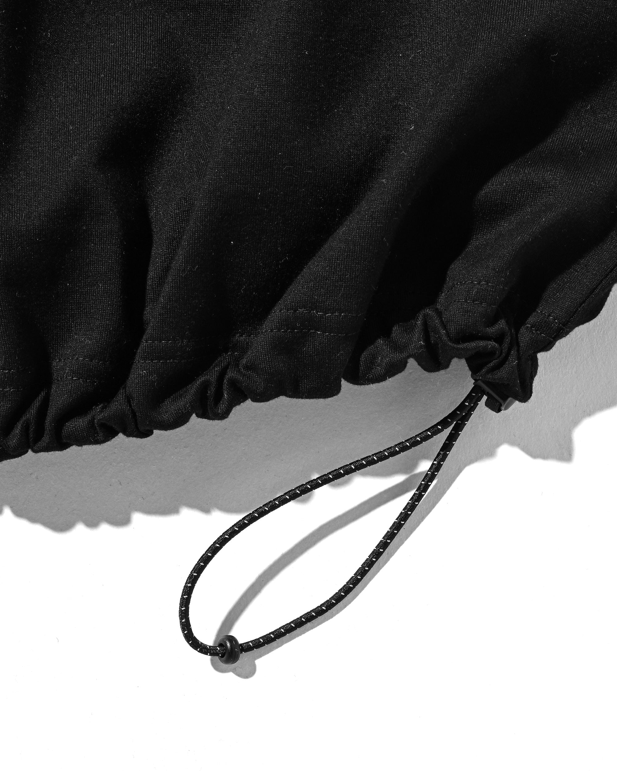 STAFF T-SHIRT WITH DRAWSTRINGS (BLACK)