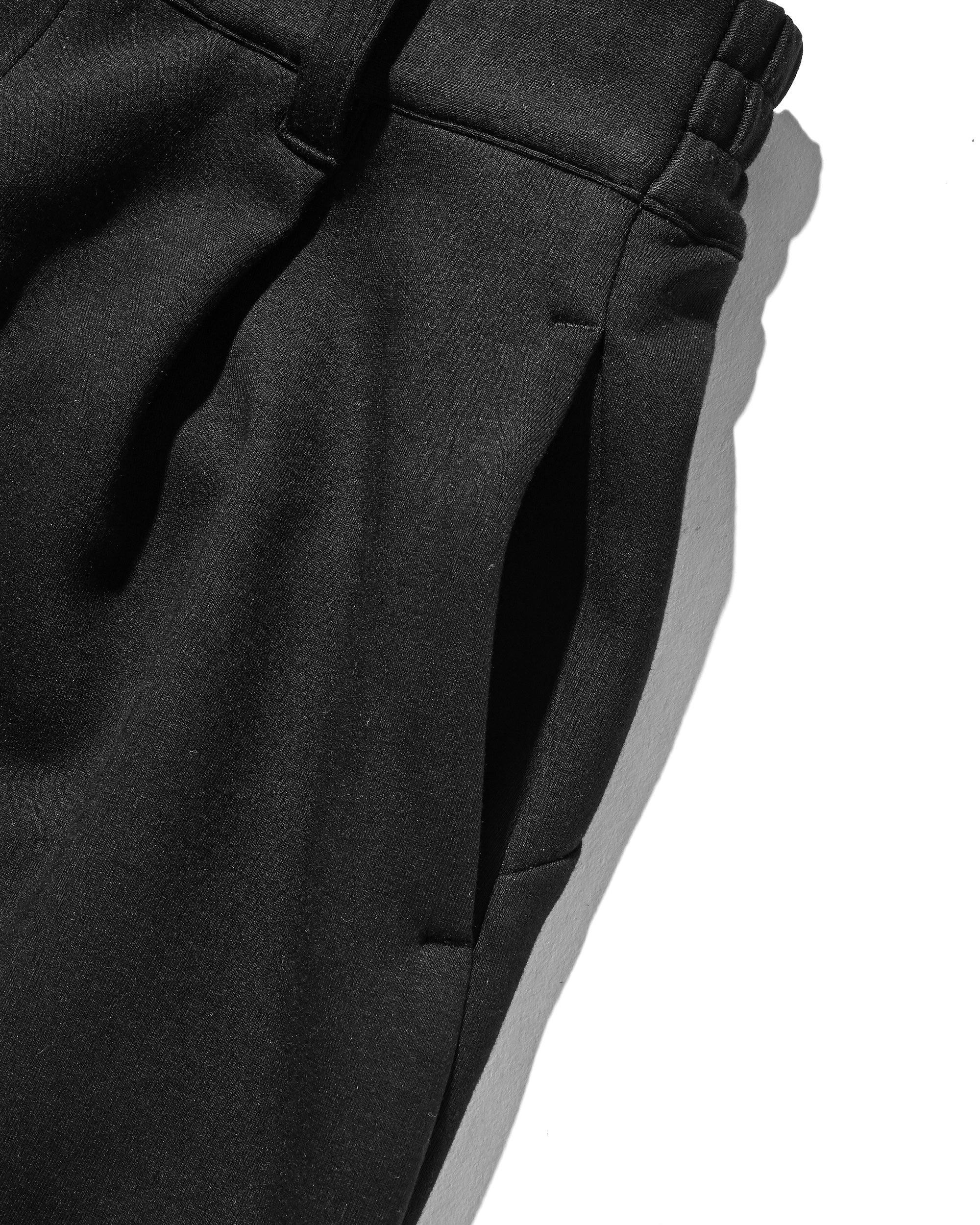 AIR COTTON CURVED PANTS (BLACK)
