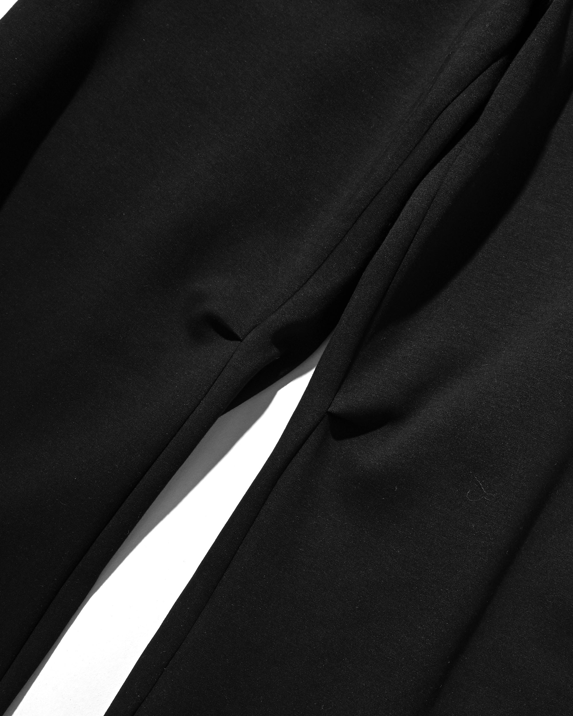 AIR COTTON CURVED PANTS (BLACK)
