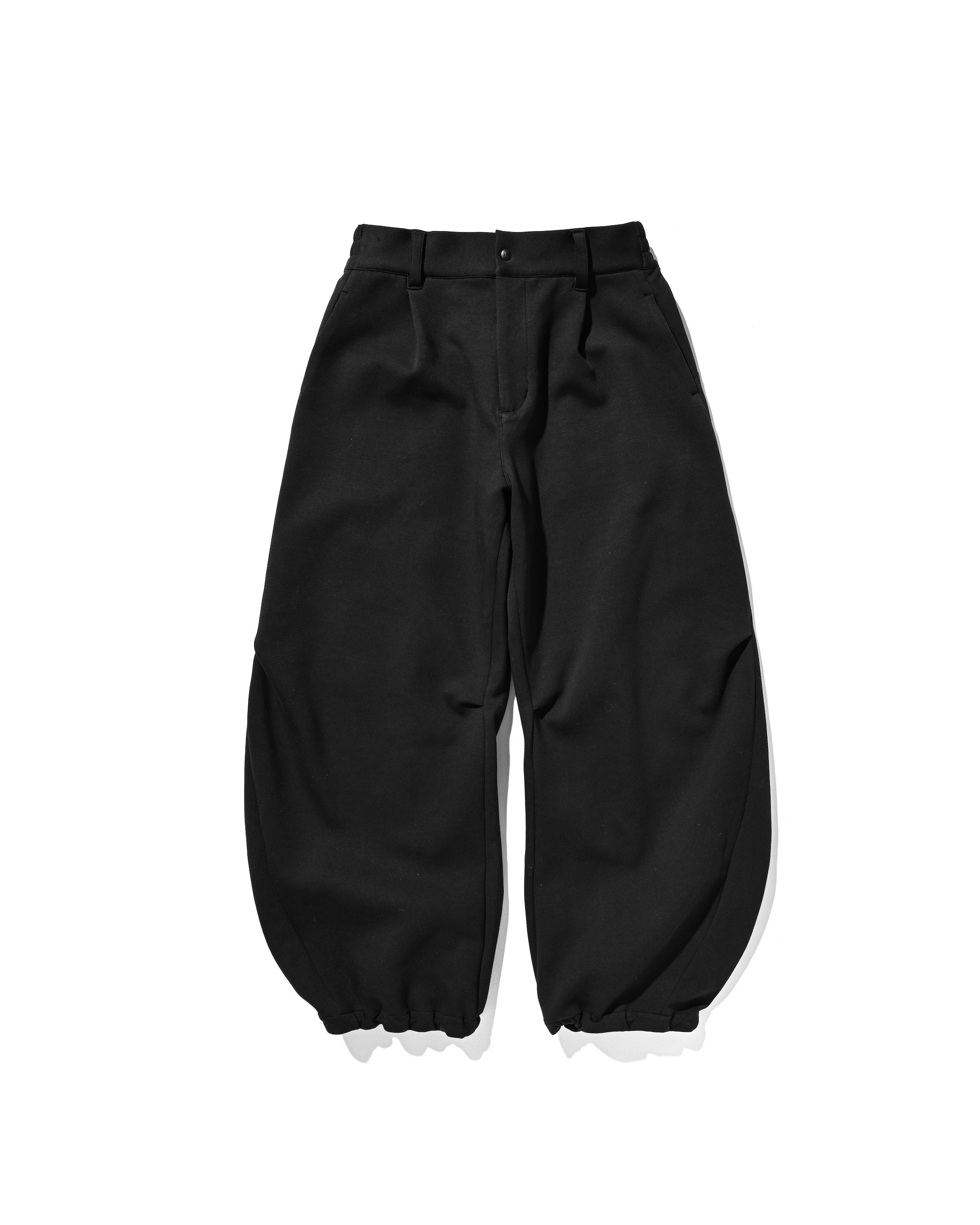 AIR COTTON CURVED PANTS (BLACK)