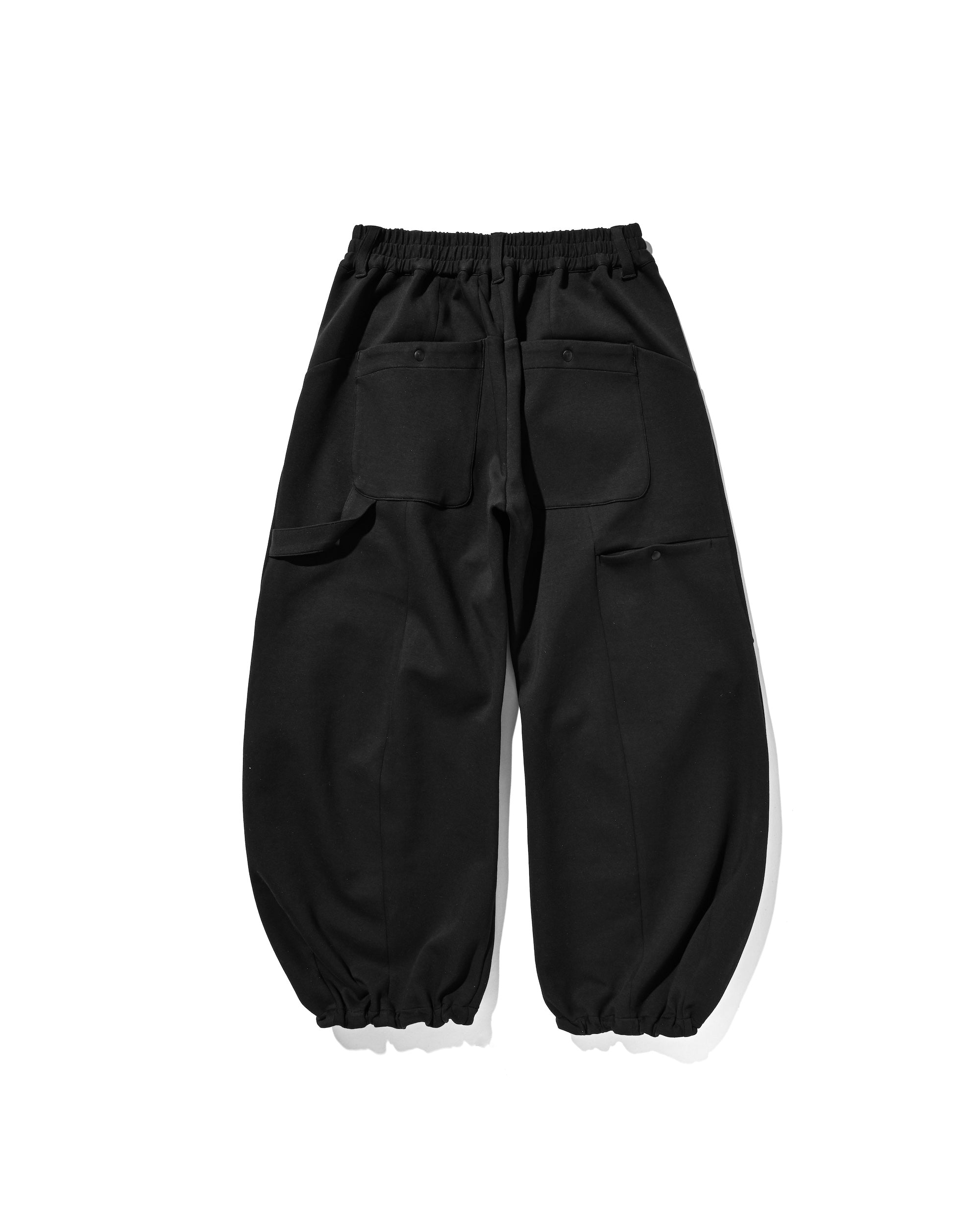 AIR COTTON CURVED PANTS (BLACK)