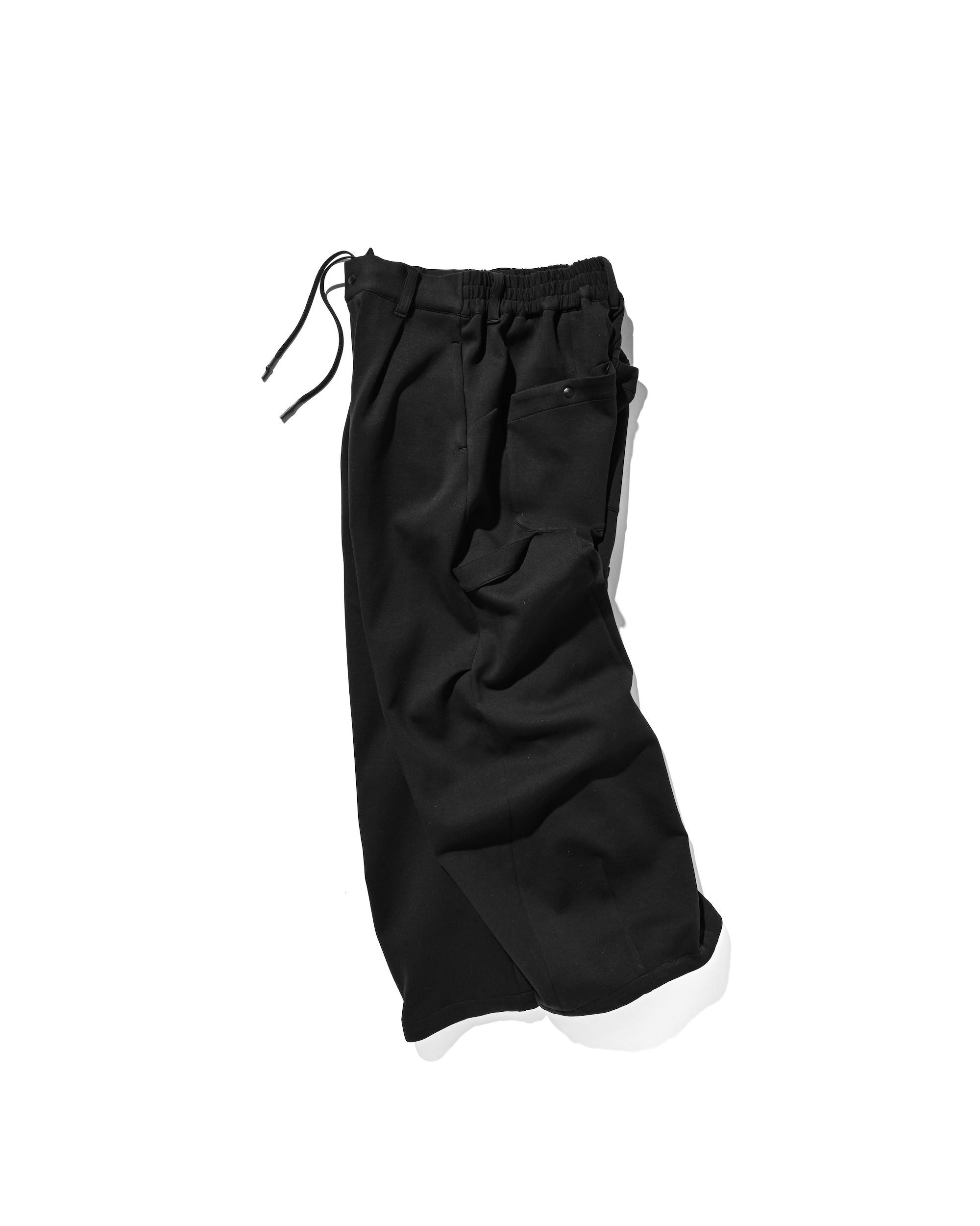 AIR COTTON CURVED PANTS (BLACK)