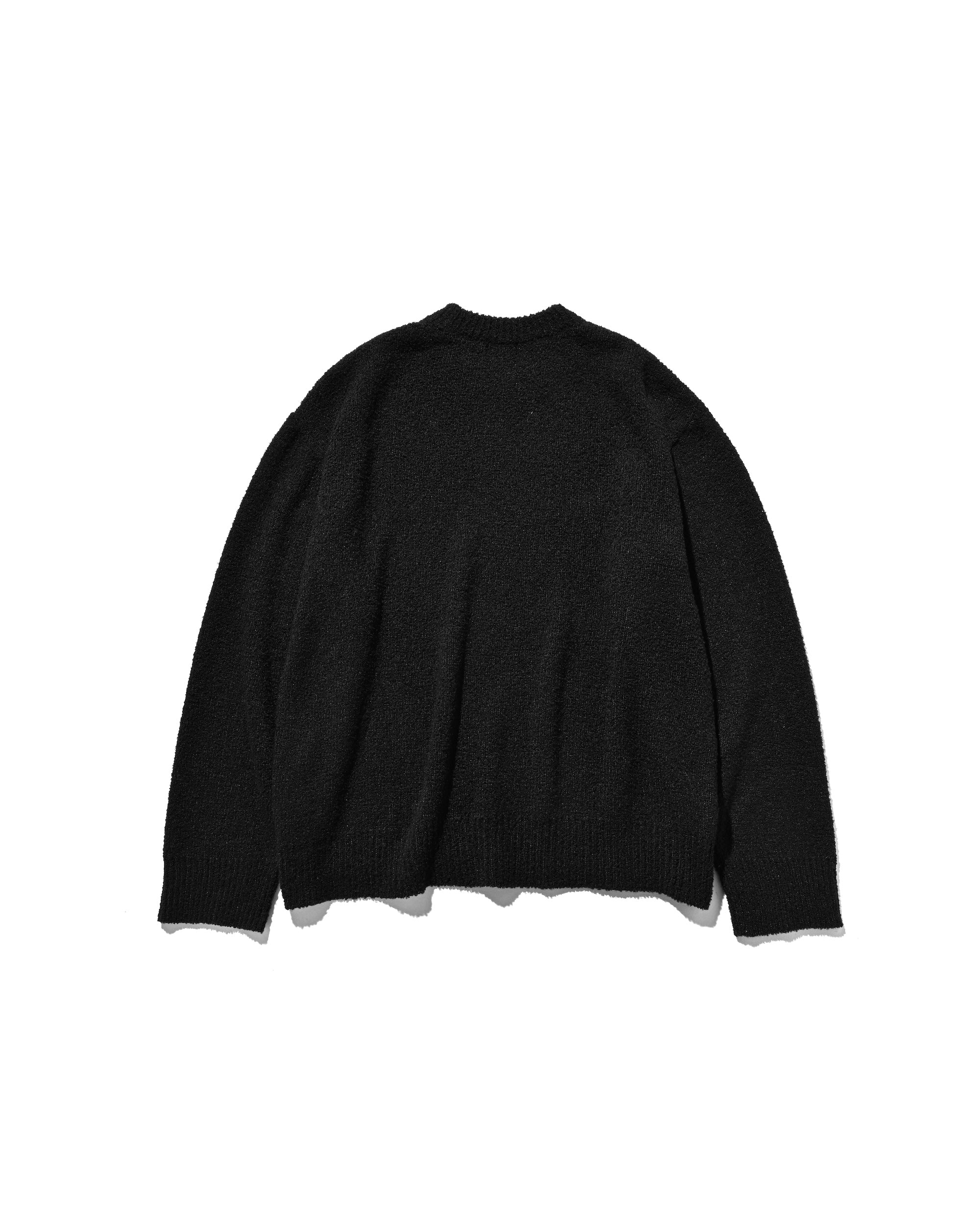 【12.10 WED 20:00- IN STOCK】SLUB PILE KNIT PULLOVER (BLACK)