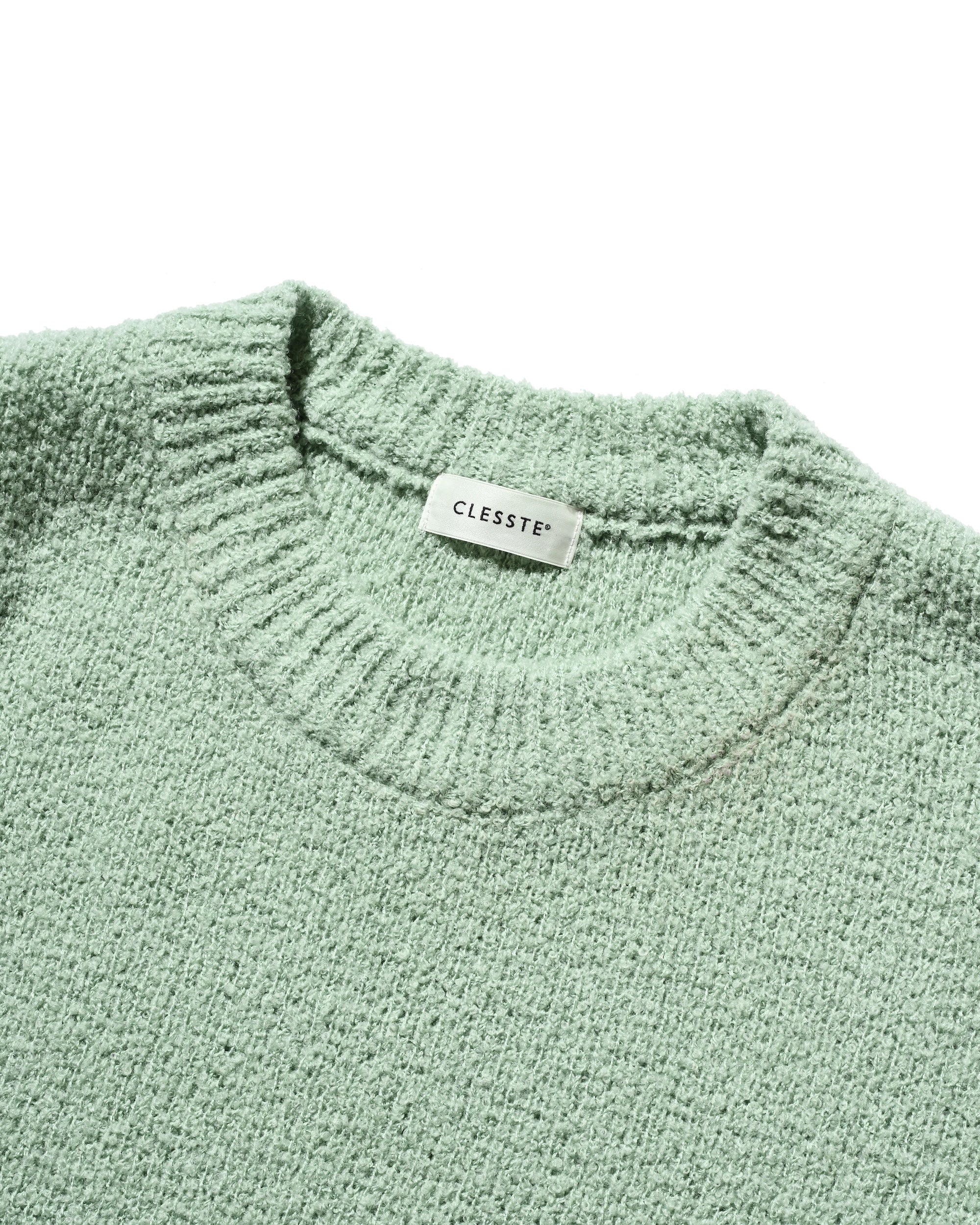 【12.10 WED 20:00- IN STOCK】SLUB PILE KNIT PULLOVER (MINT)