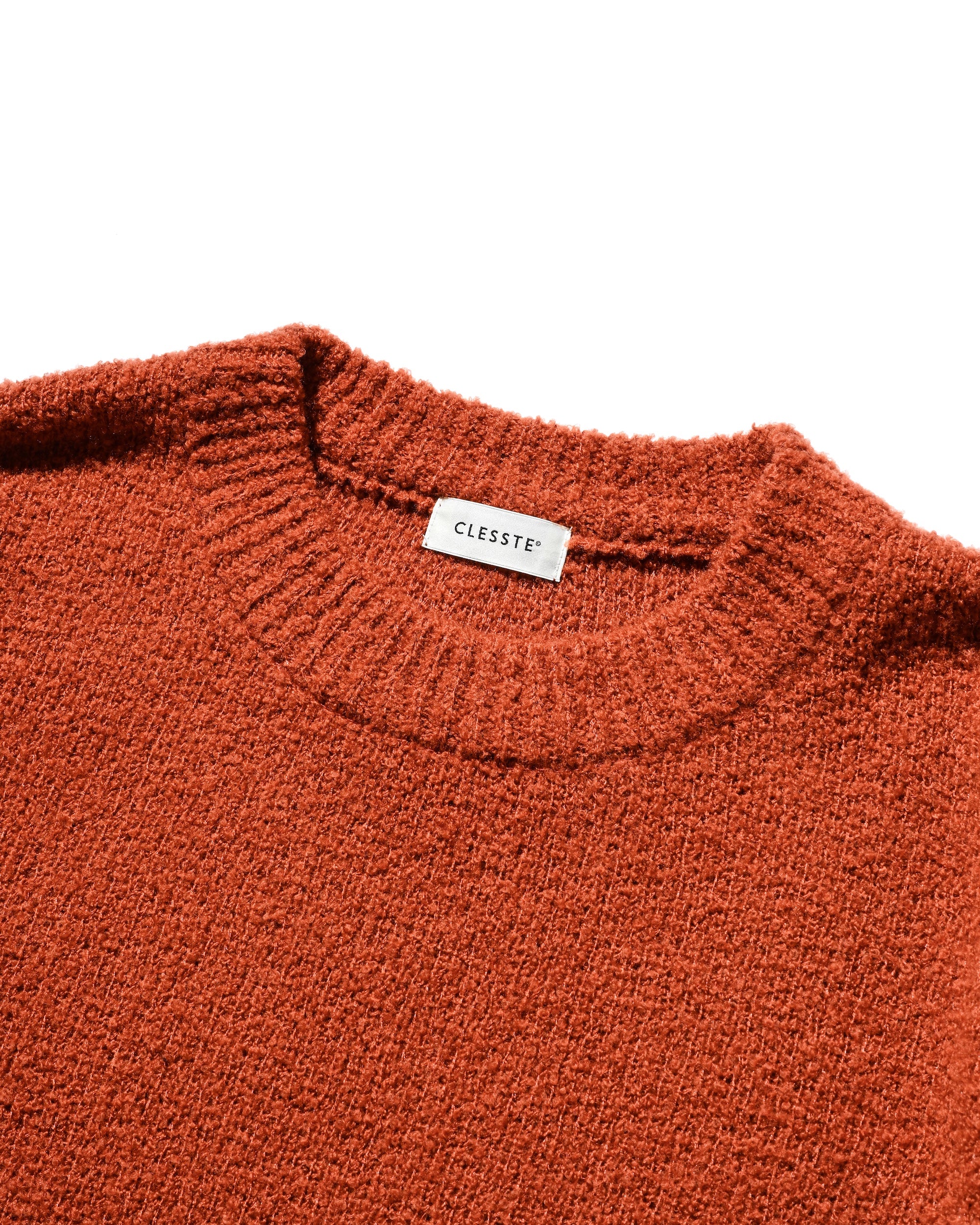 12.10 WED 20:00- IN STOCK】SLUB PILE KNIT PULLOVER (RUST)