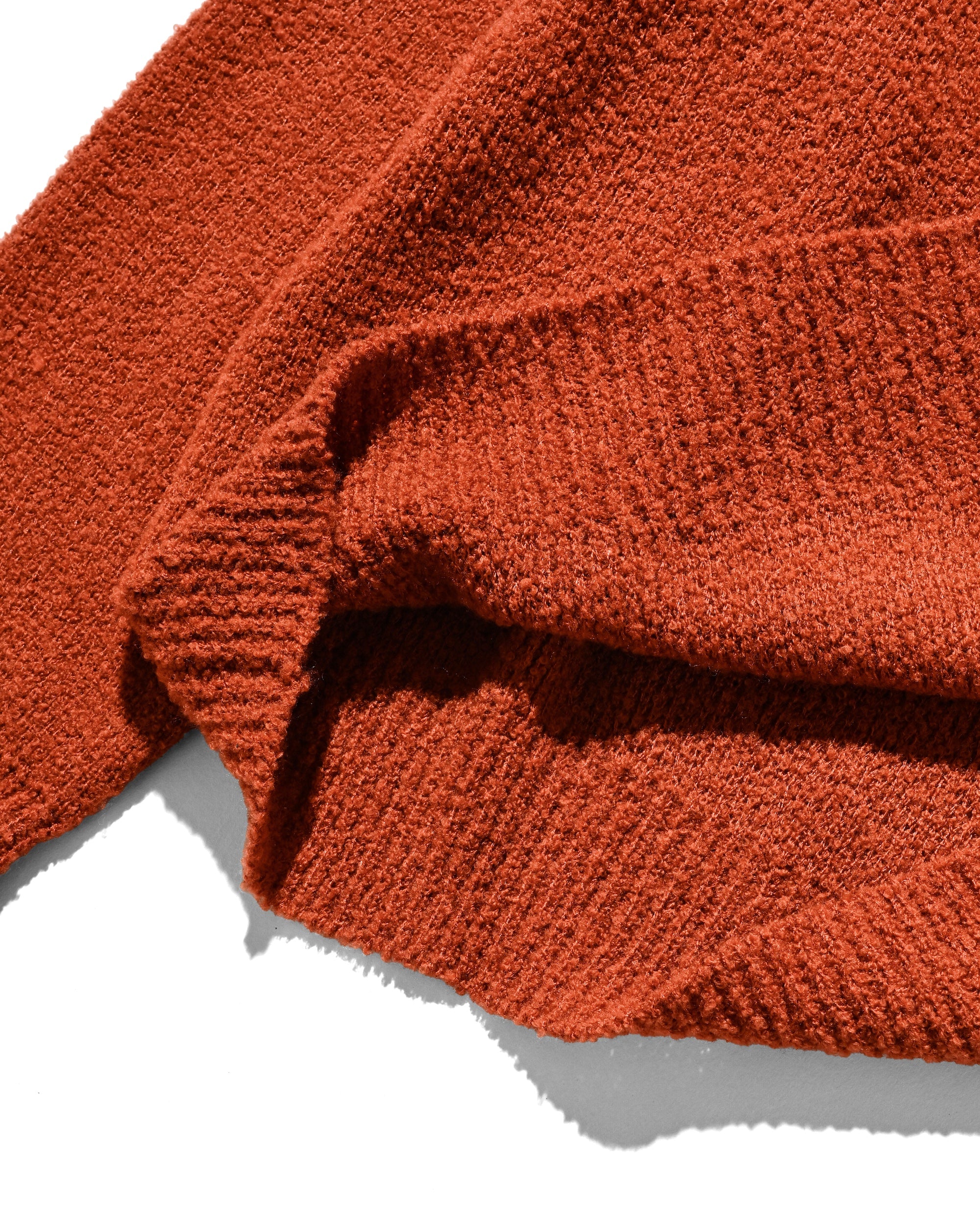 SLUB PILE KNIT PULLOVER (RUST)