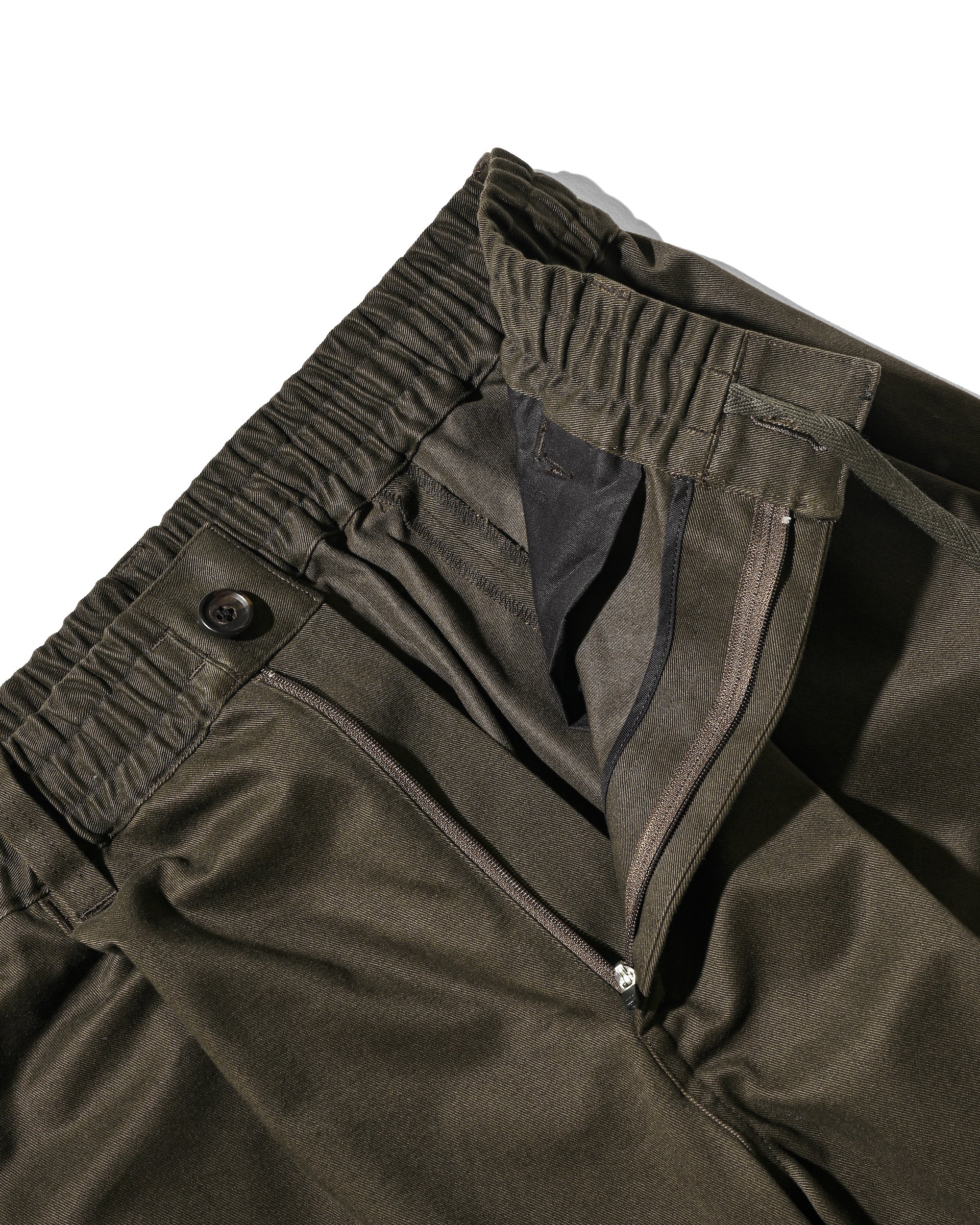 【6.11 WED 20:00- IN STOCK】BARREL LEG EASY PANTS (OLIVE)