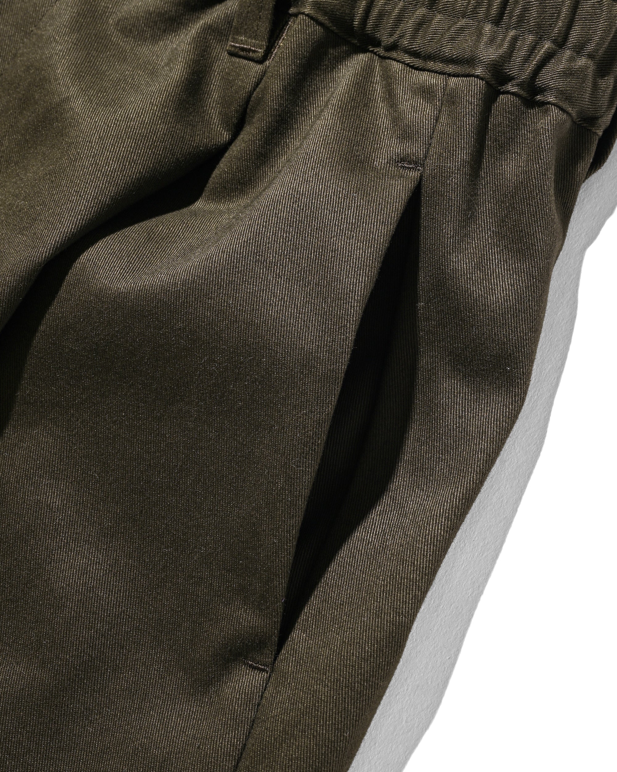 【6.11 WED 20:00- IN STOCK】BARREL LEG EASY PANTS (OLIVE)