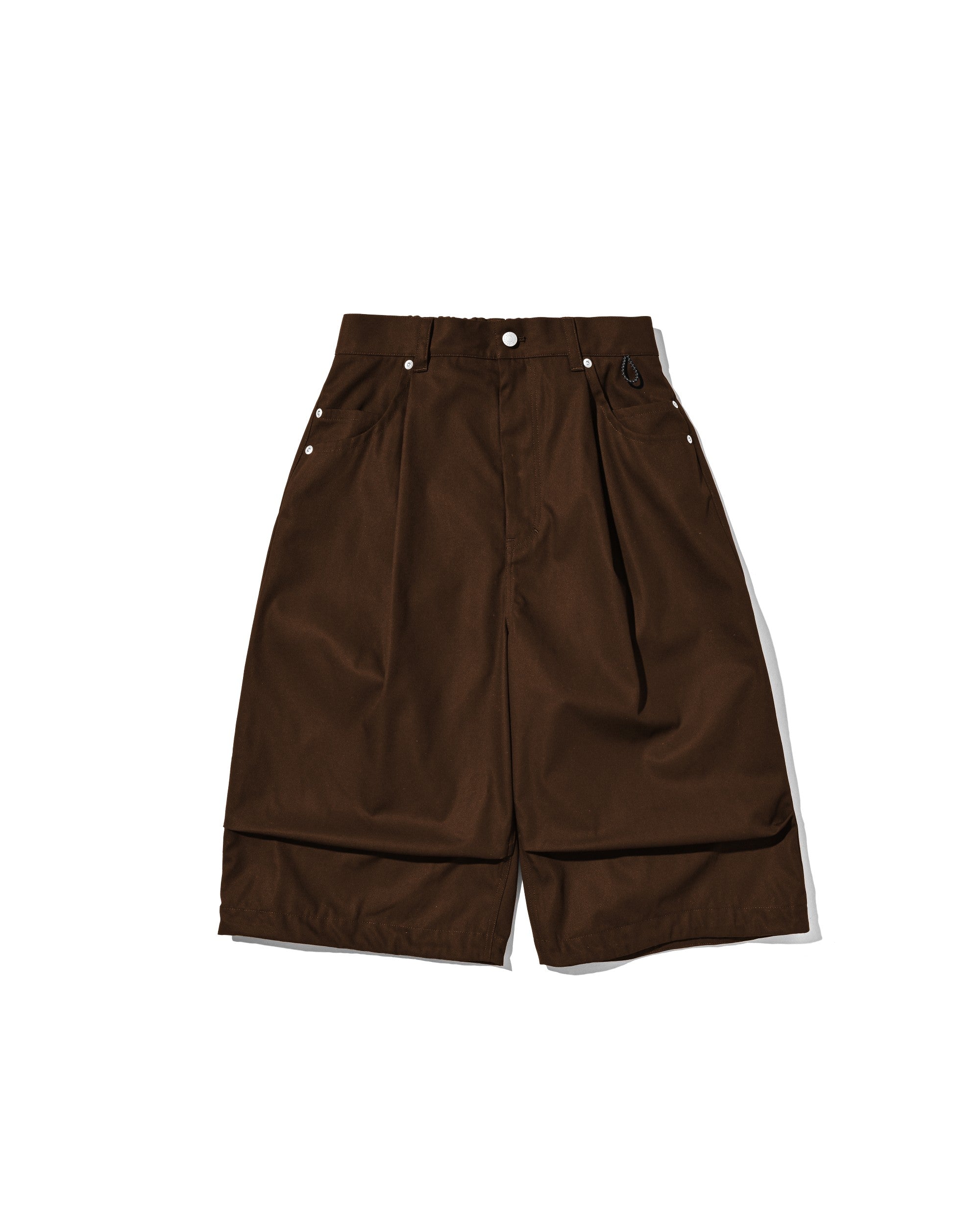 【9.5 SAT 20:00- IN STOCK】T/C GABARDINE CITY MASSIVE UTILITY CROPPED PANTS (BROWN)