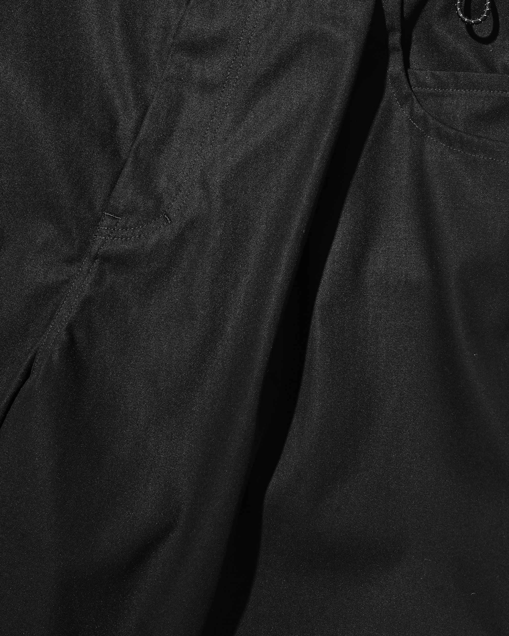 T/C GABARDINE CITY MASSIVE UTILITY CROPPED PANTS (BLACK)