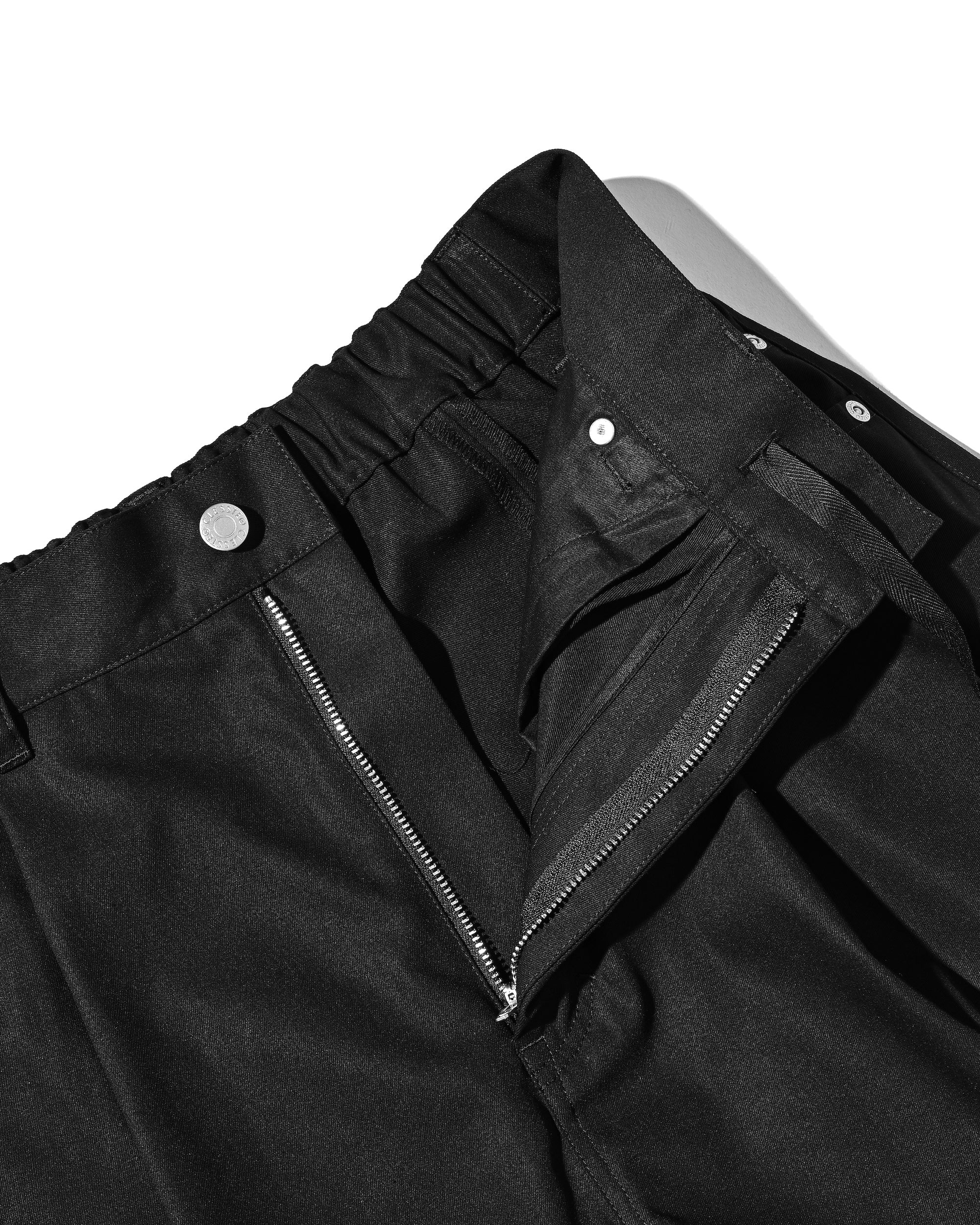 T/C GABARDINE CITY MASSIVE UTILITY CROPPED PANTS (BLACK)