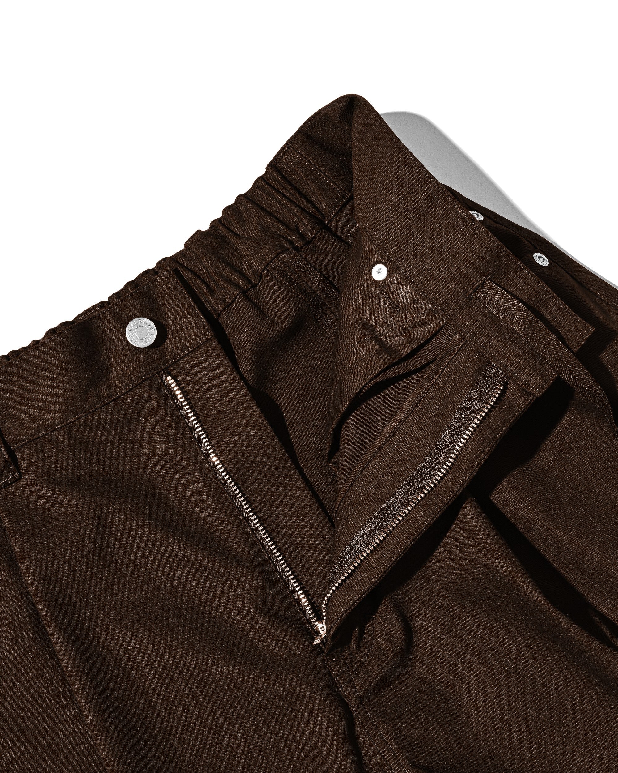 【9.5 SAT 20:00- IN STOCK】T/C GABARDINE CITY MASSIVE UTILITY CROPPED PANTS (BROWN)
