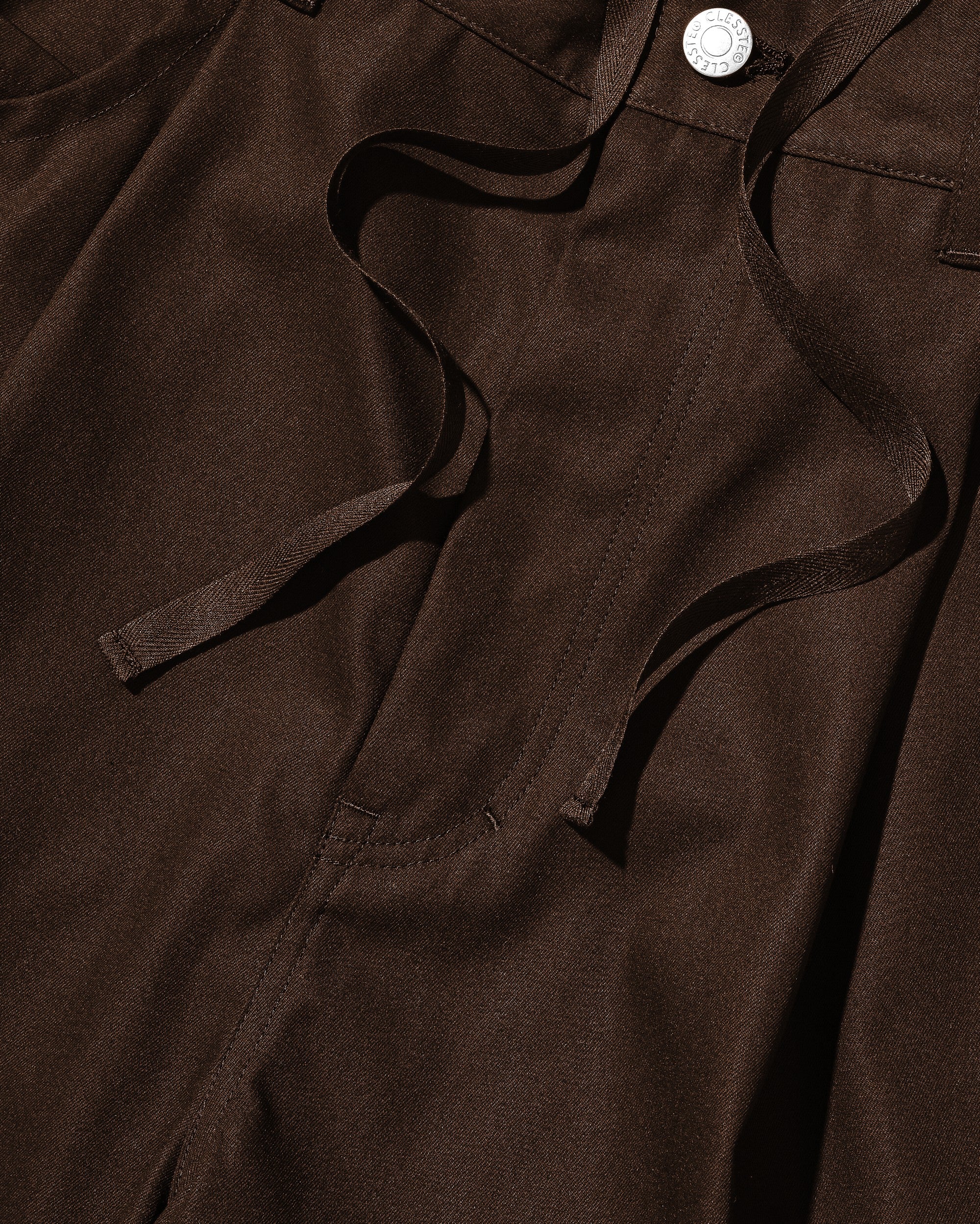 【9.5 SAT 20:00- IN STOCK】T/C GABARDINE CITY MASSIVE UTILITY CROPPED PANTS (BROWN)