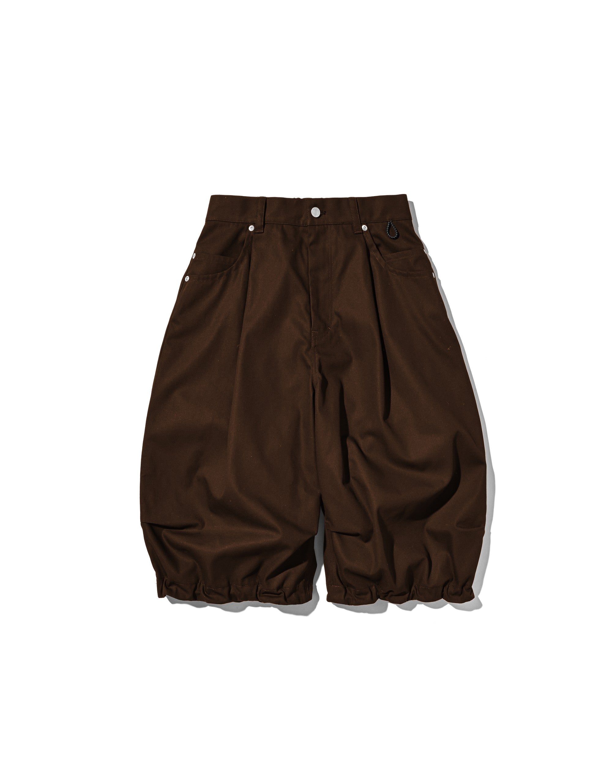 【9.5 SAT 20:00- IN STOCK】T/C GABARDINE CITY MASSIVE UTILITY CROPPED PANTS (BROWN)