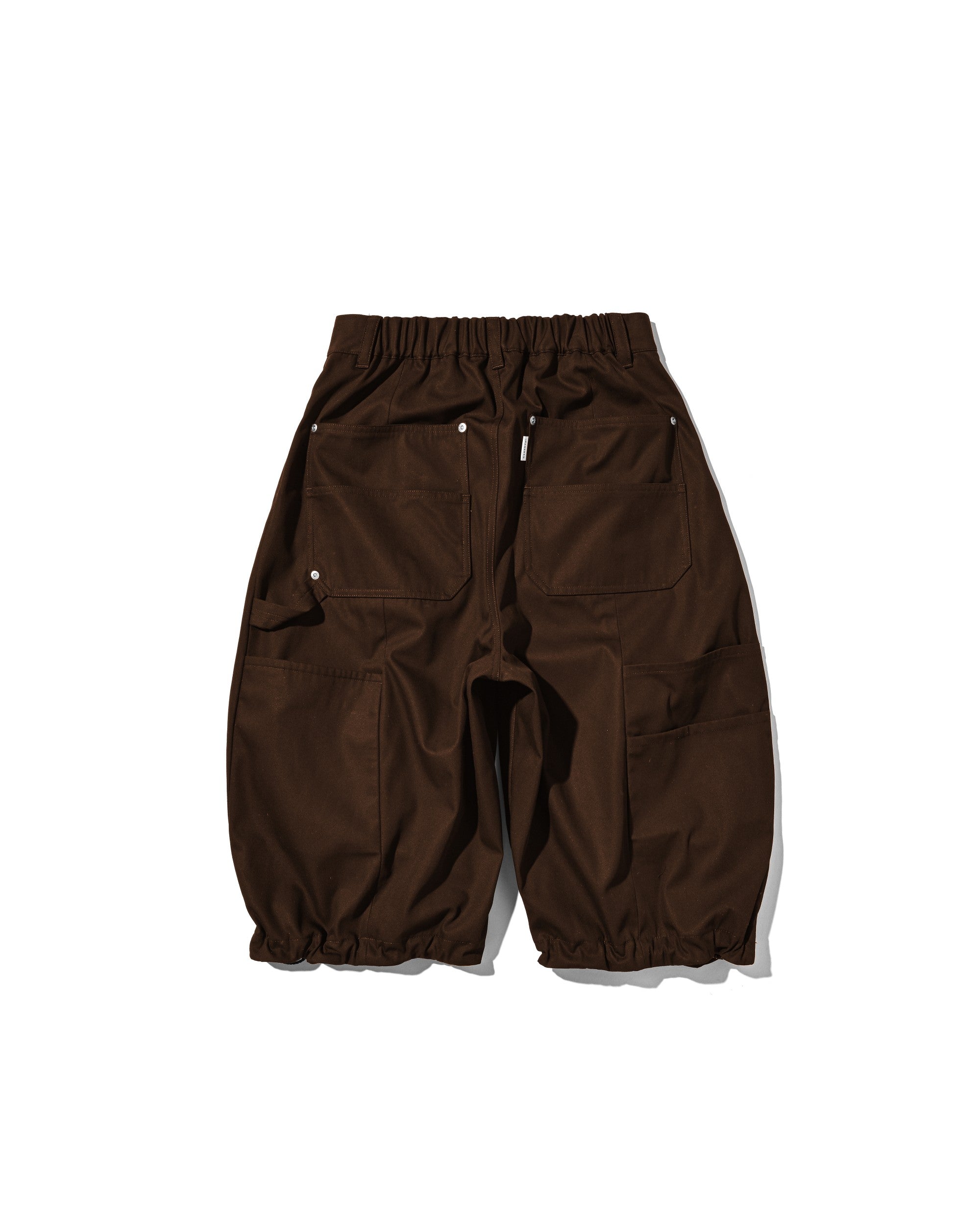 【9.5 SAT 20:00- IN STOCK】T/C GABARDINE CITY MASSIVE UTILITY CROPPED PANTS (BROWN)