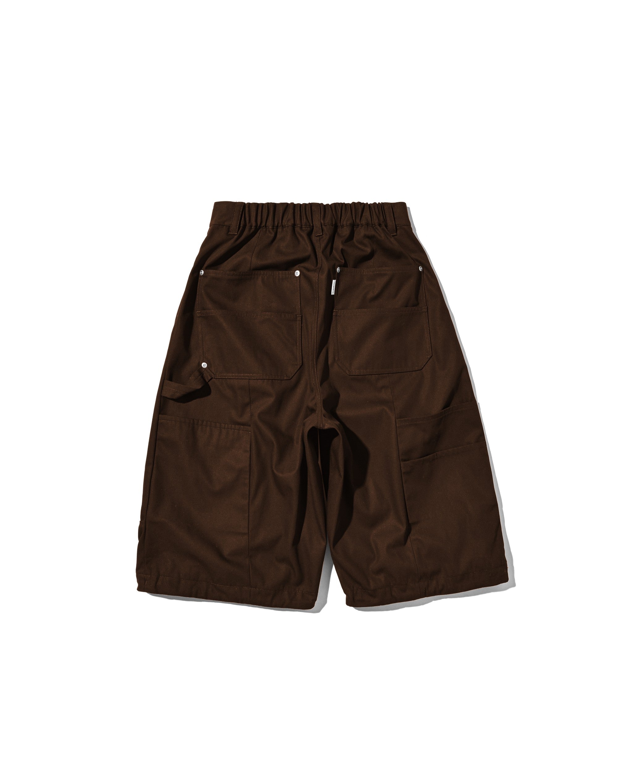 【9.5 SAT 20:00- IN STOCK】T/C GABARDINE CITY MASSIVE UTILITY CROPPED PANTS (BROWN)