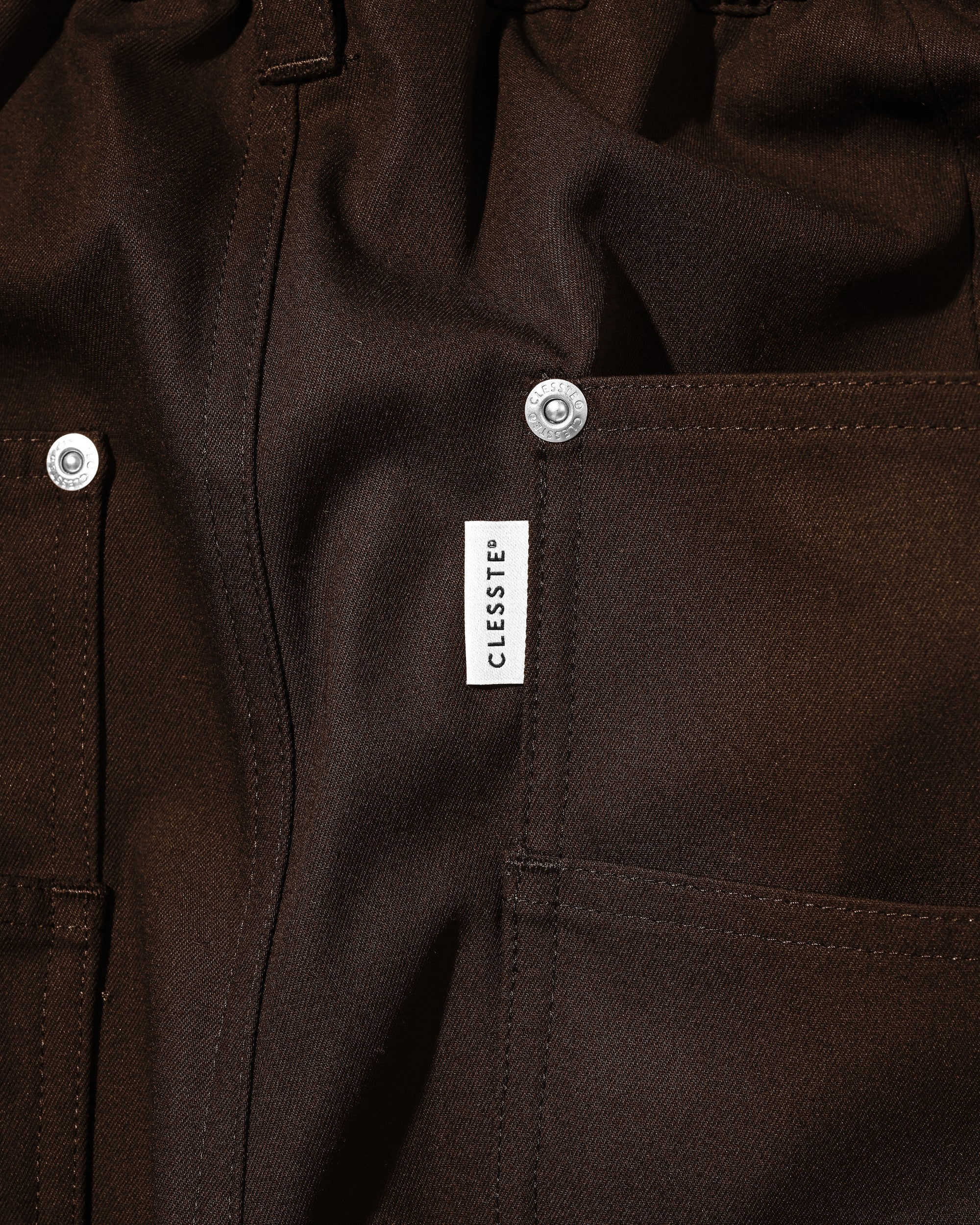 【9.5 SAT 20:00- IN STOCK】T/C GABARDINE CITY MASSIVE UTILITY CROPPED PANTS (BROWN)