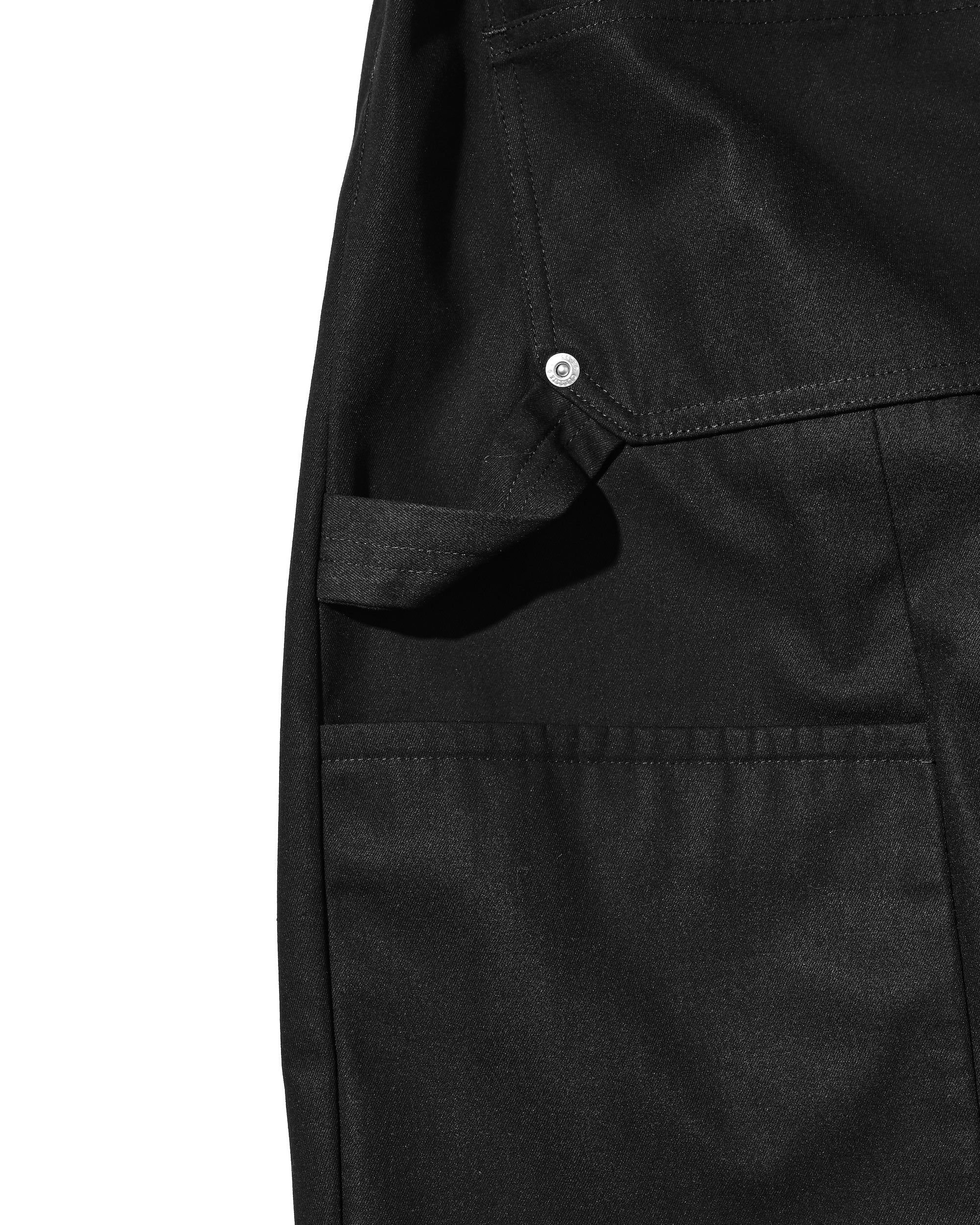 T/C GABARDINE CITY MASSIVE UTILITY CROPPED PANTS (BLACK)