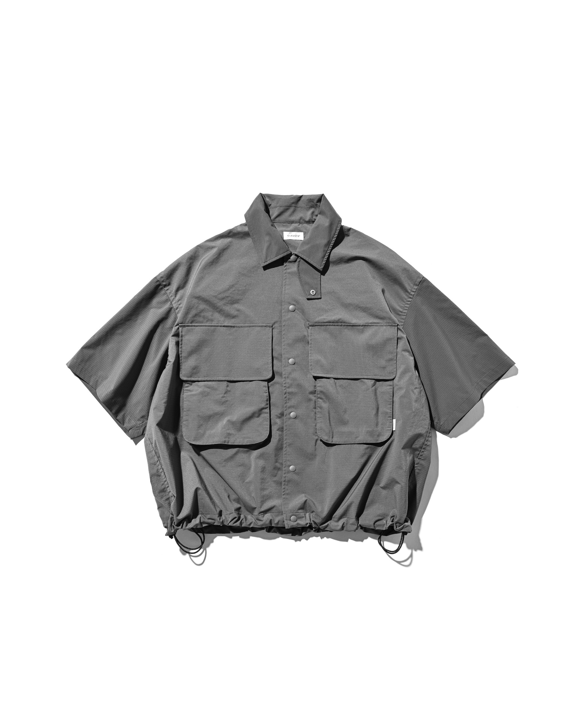 【6.4 WED 20:00- IN STOCK】GRAPH CHECK WADING S/S SHIRT JACKET (CHARCOAL×BLACK)