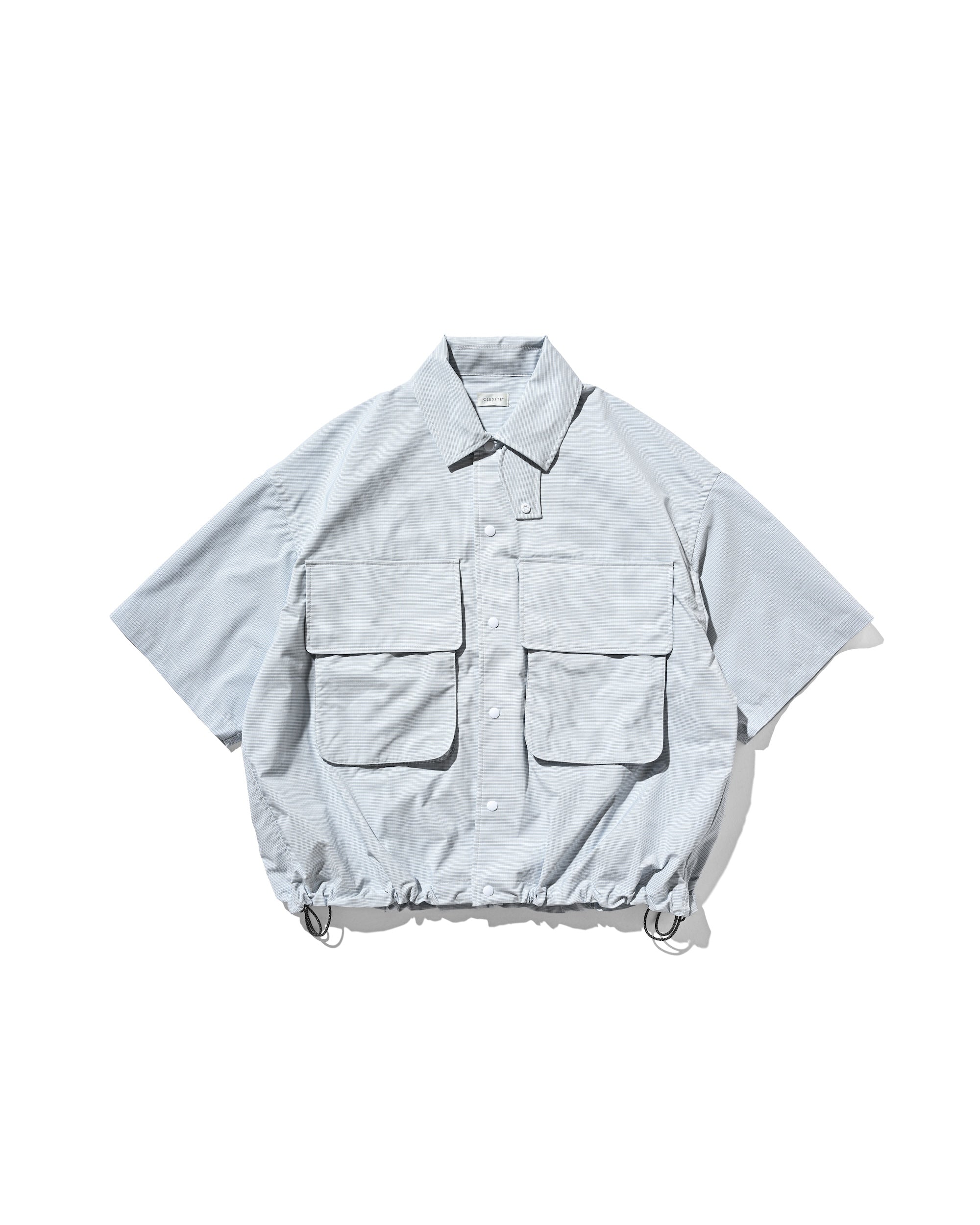 【6.4 WED 20:00- IN STOCK】GRAPH CHECK WADING S/S SHIRT JACKET (WHITE×BLUE)