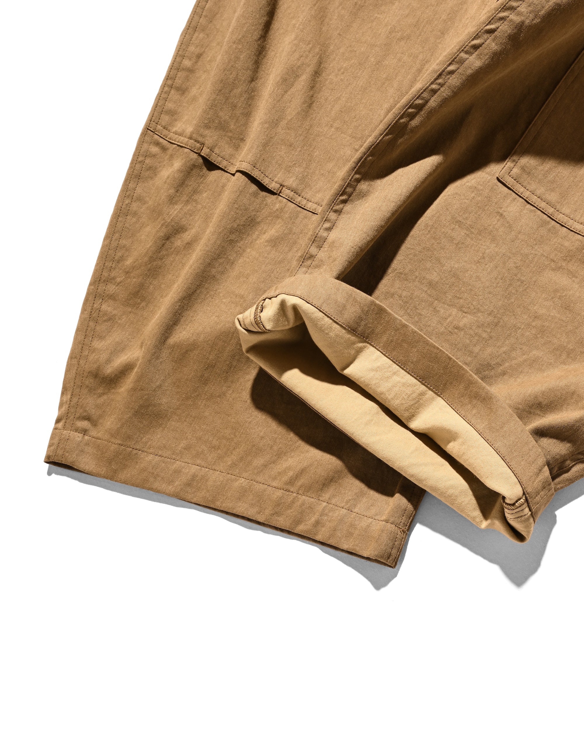【12.27 SAT 20:00- IN STOCK】VINTAGE EFFECT DOUBLE KNEE CURVED WORKER PANTS (BEIGE)