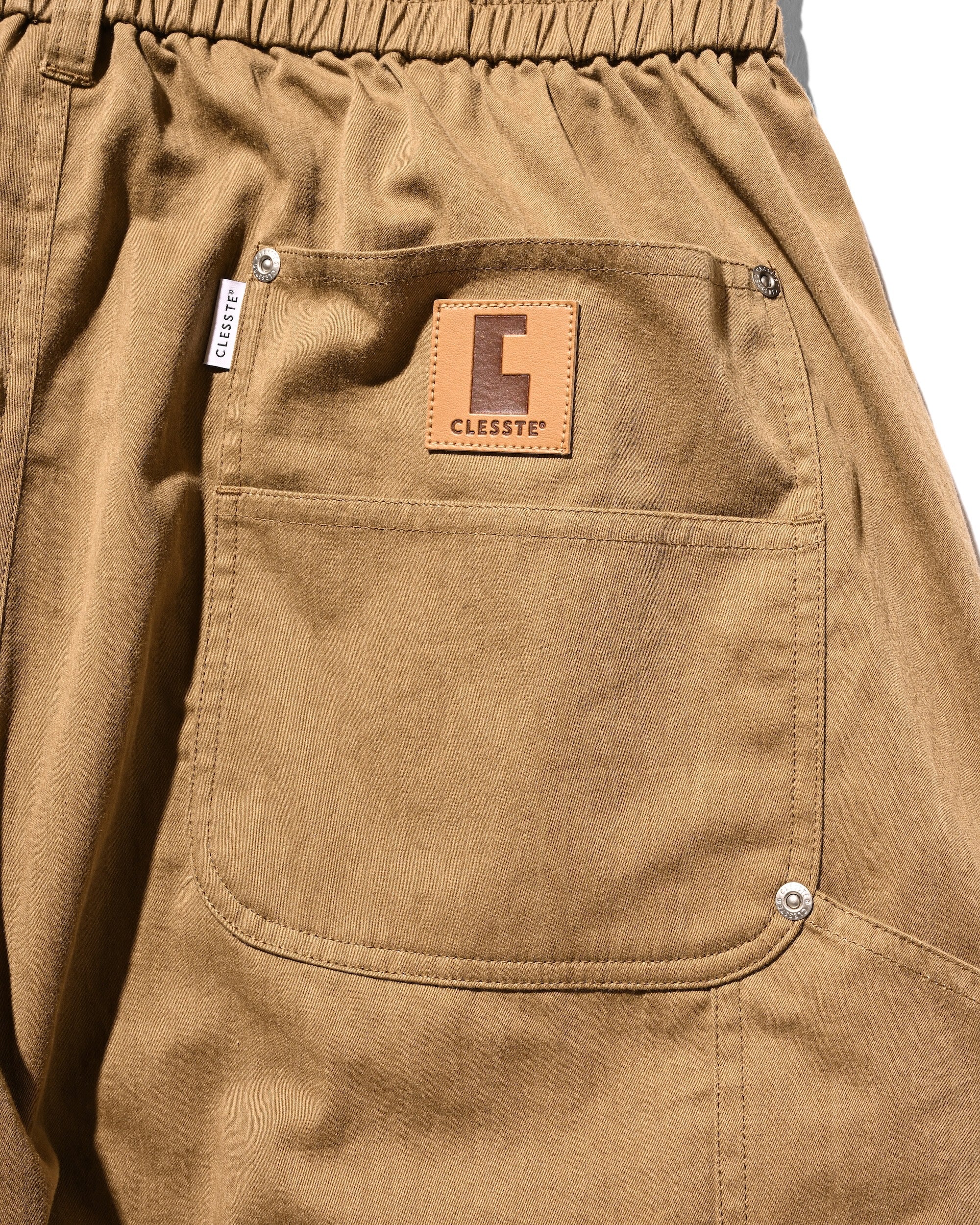 【12.27 SAT 20:00- IN STOCK】VINTAGE EFFECT DOUBLE KNEE CURVED WORKER PANTS (BEIGE)